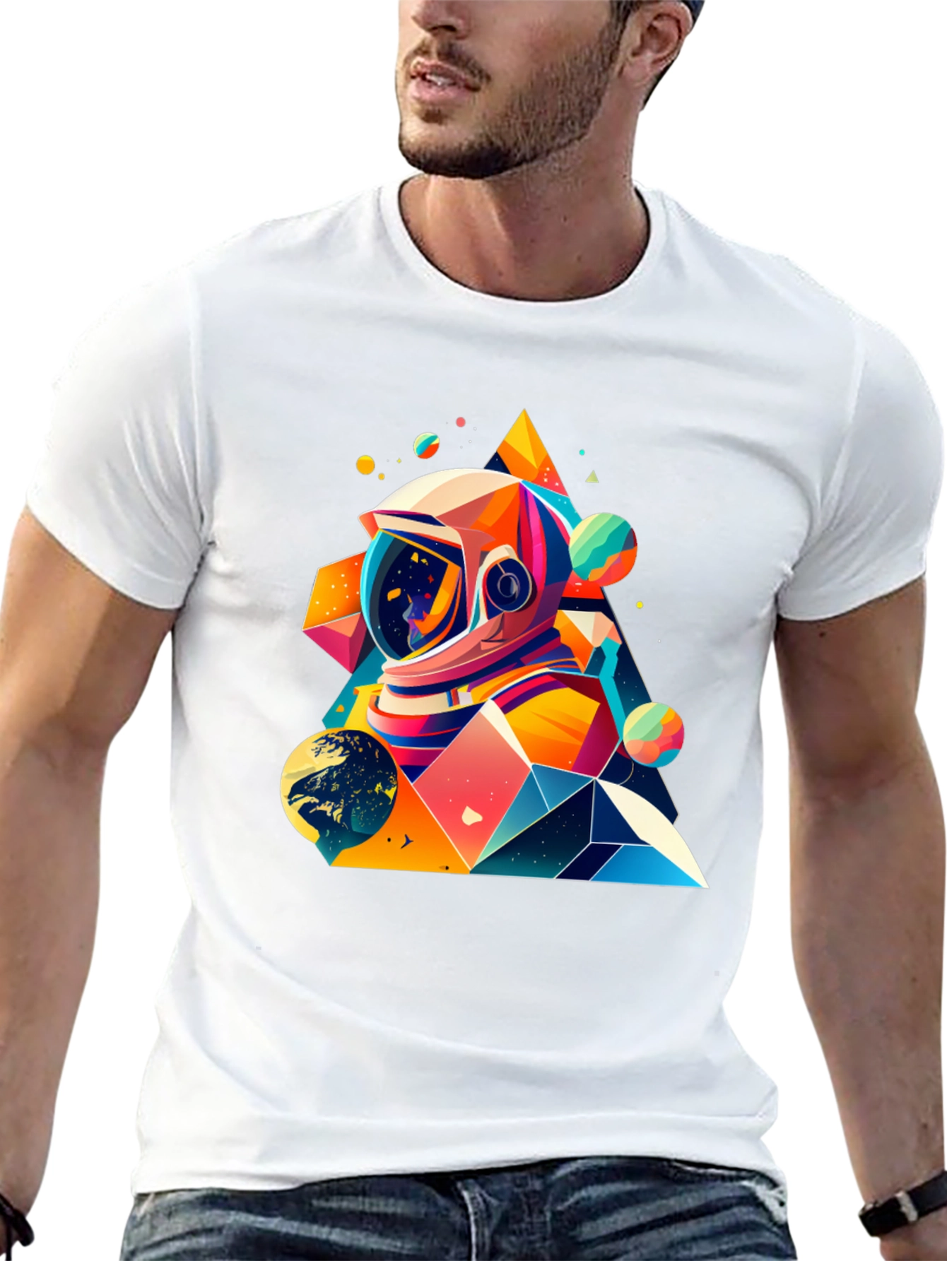 Astronaut Graphic Tee - Space Art T-Shirt