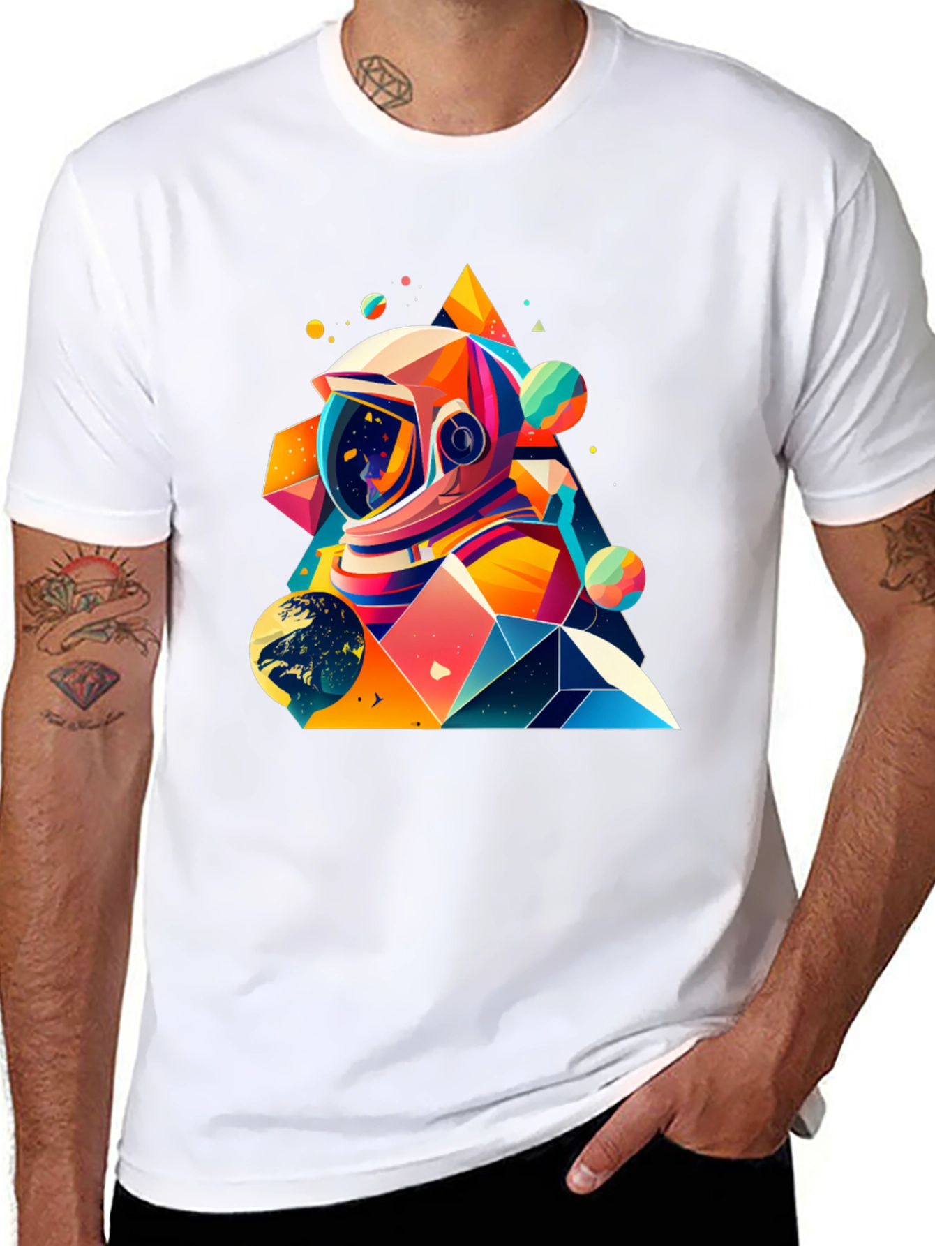Astronaut Graphic Tee - Space Art T-Shirt