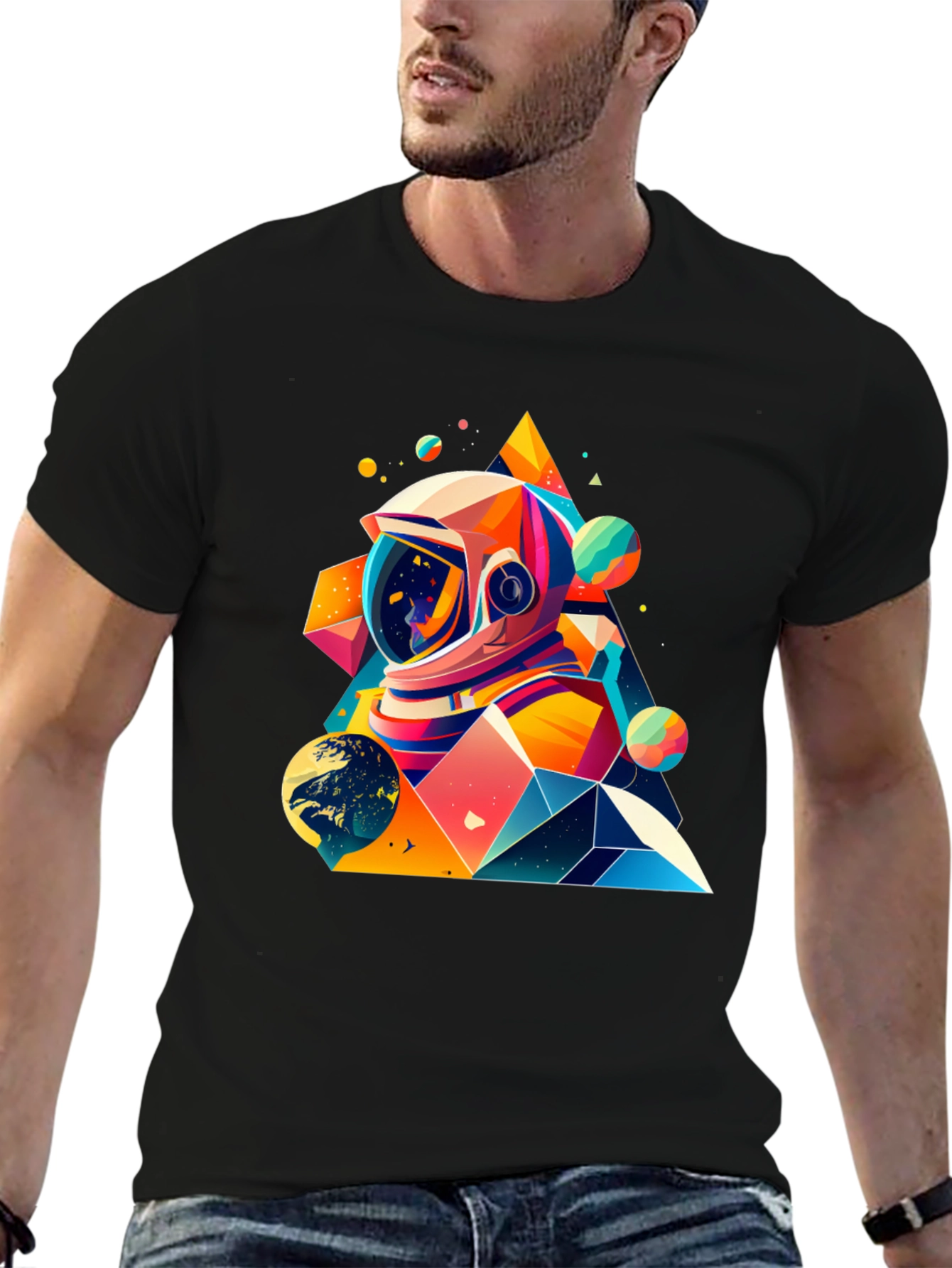 Astronaut Graphic Tee - Space Art T-Shirt
