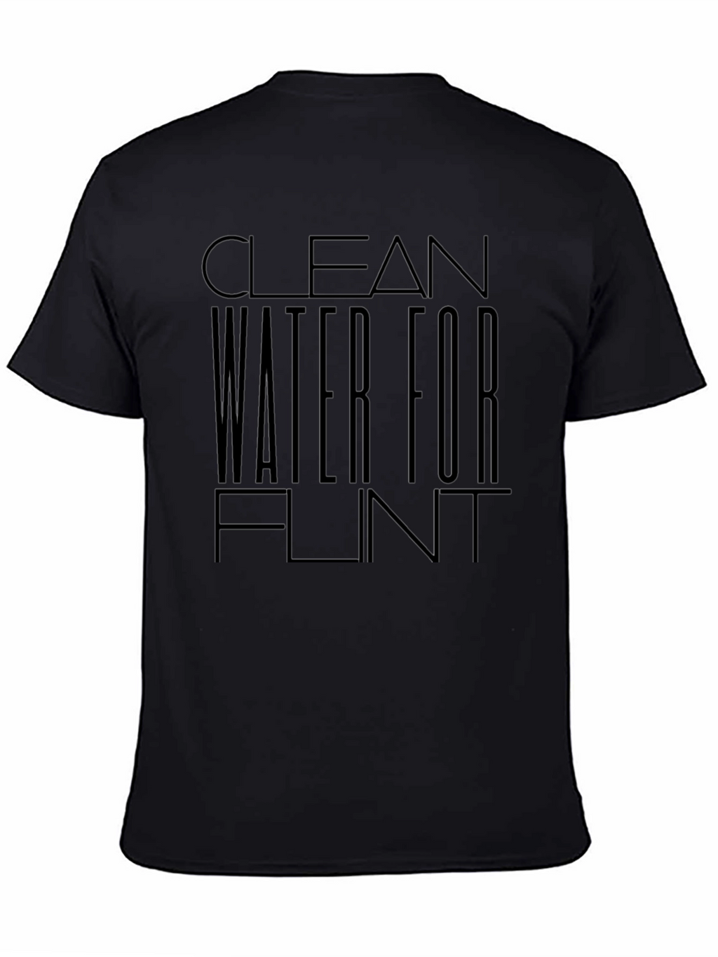 Clean Water for Flint Black T-Shirt