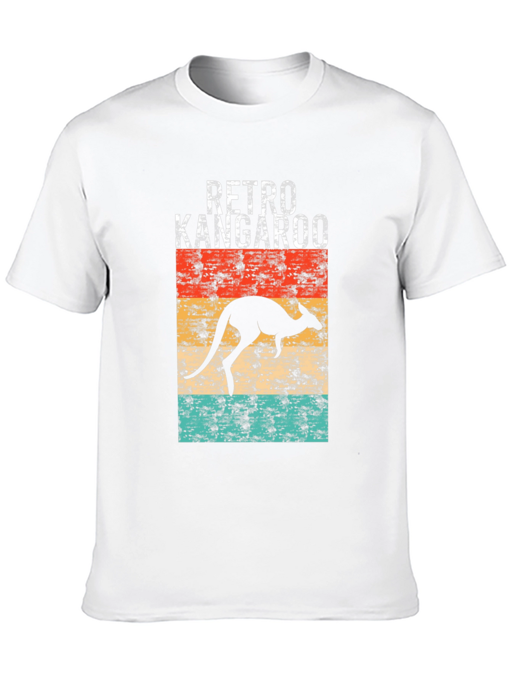 Retro Kangaroo Graphic Tee - Black