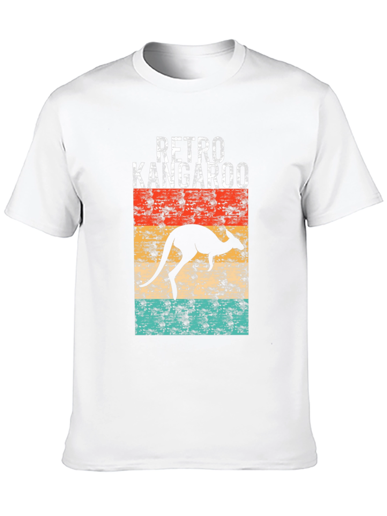 Retro Kangaroo Graphic Tee - Black