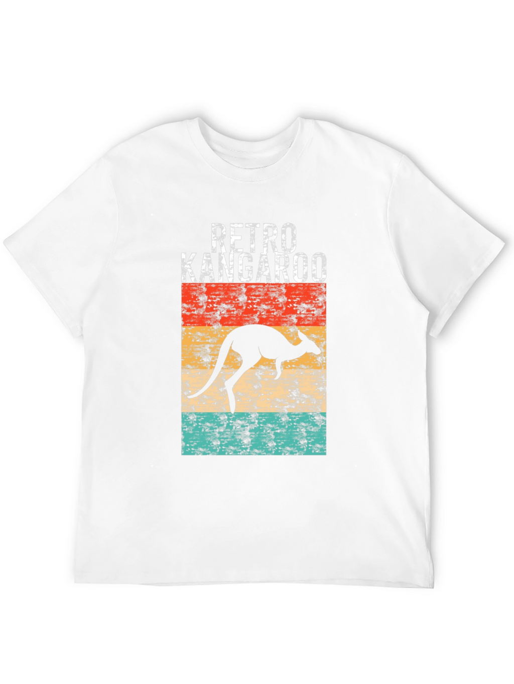 Retro Kangaroo Graphic Tee - Black