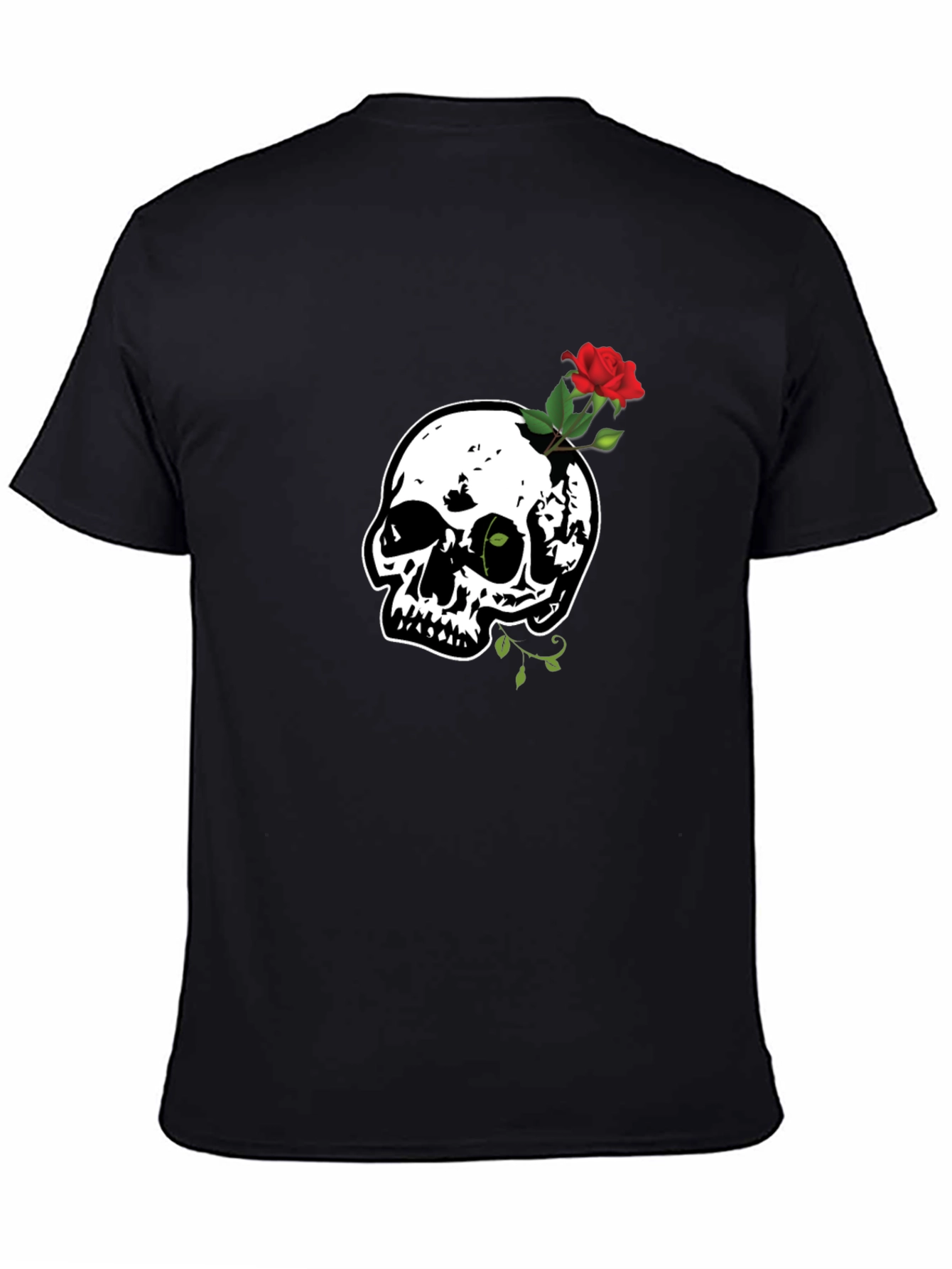 Skull & Rose Graphic Tee - Black T-Shirt