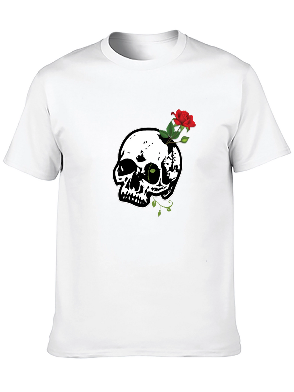 Skull & Rose Graphic Tee - Black T-Shirt