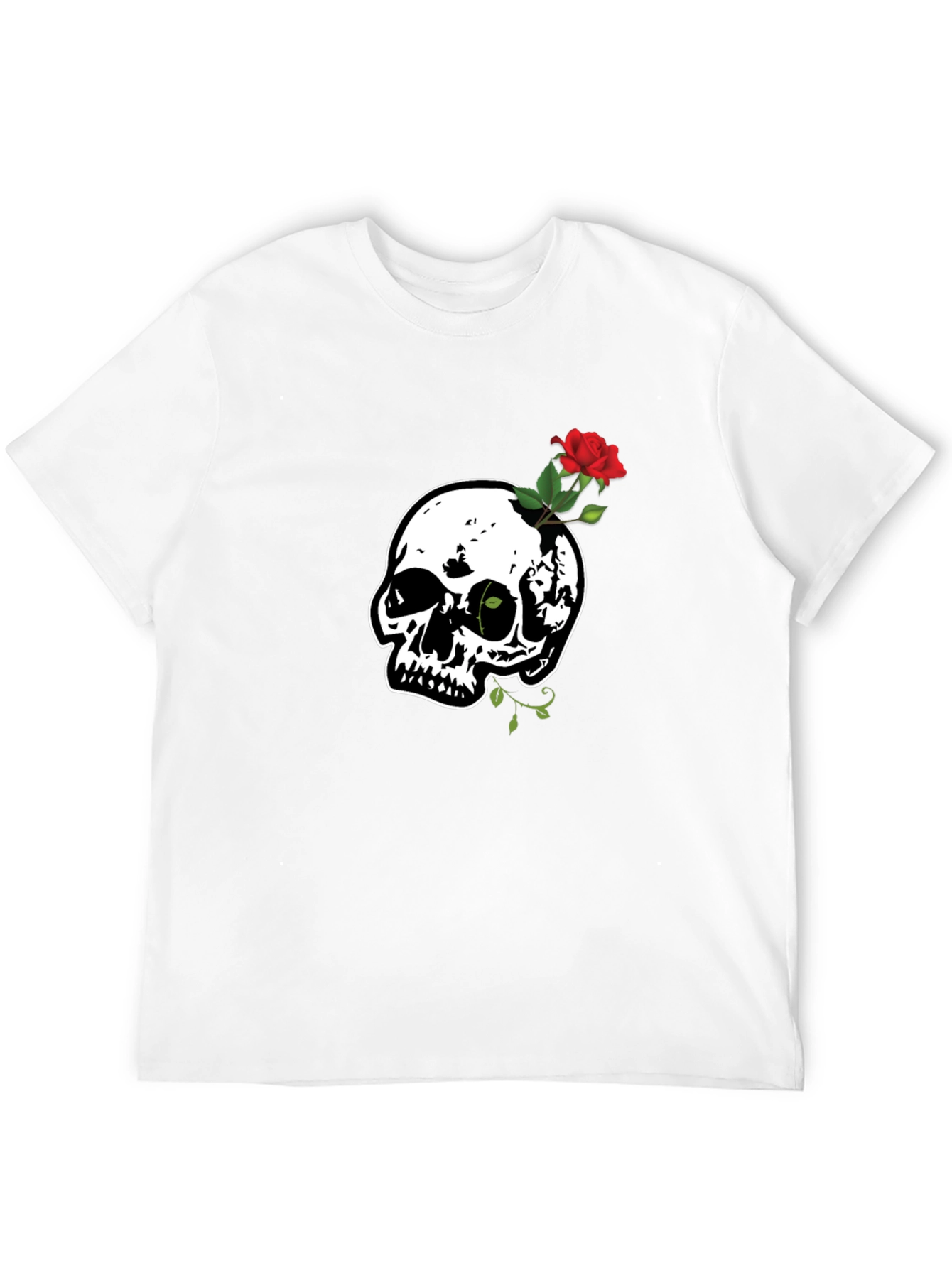 Skull & Rose Graphic Tee - Black T-Shirt