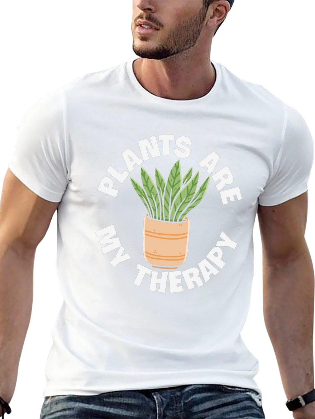 Plants Are My Therapy Graphic T-Shirt