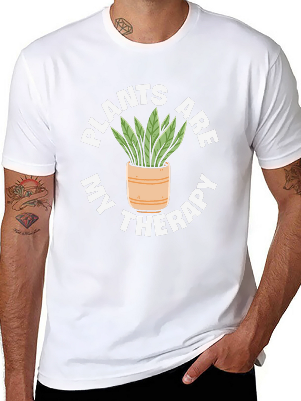 Plants Are My Therapy Graphic T-Shirt