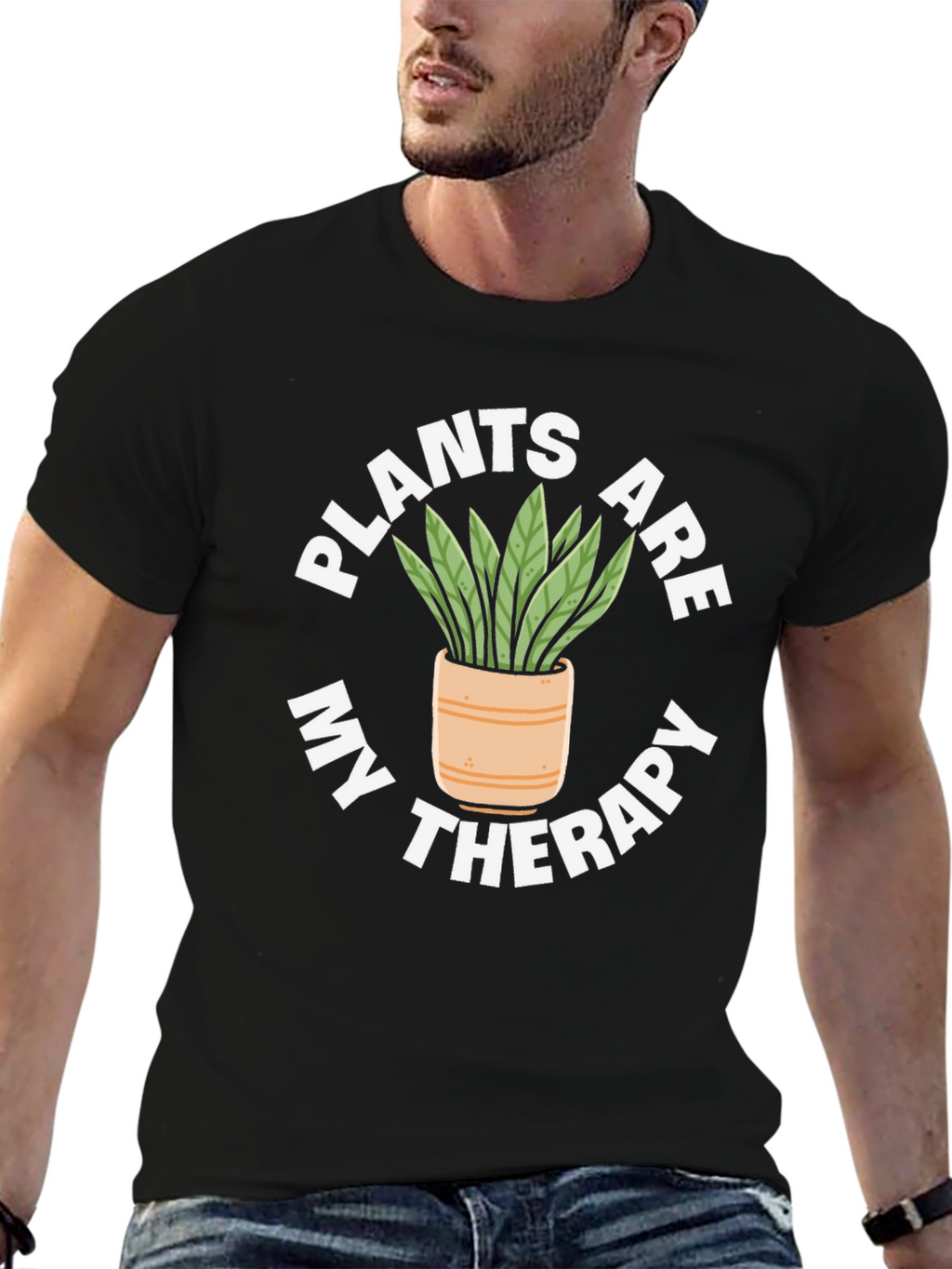 Plants Are My Therapy Graphic T-Shirt