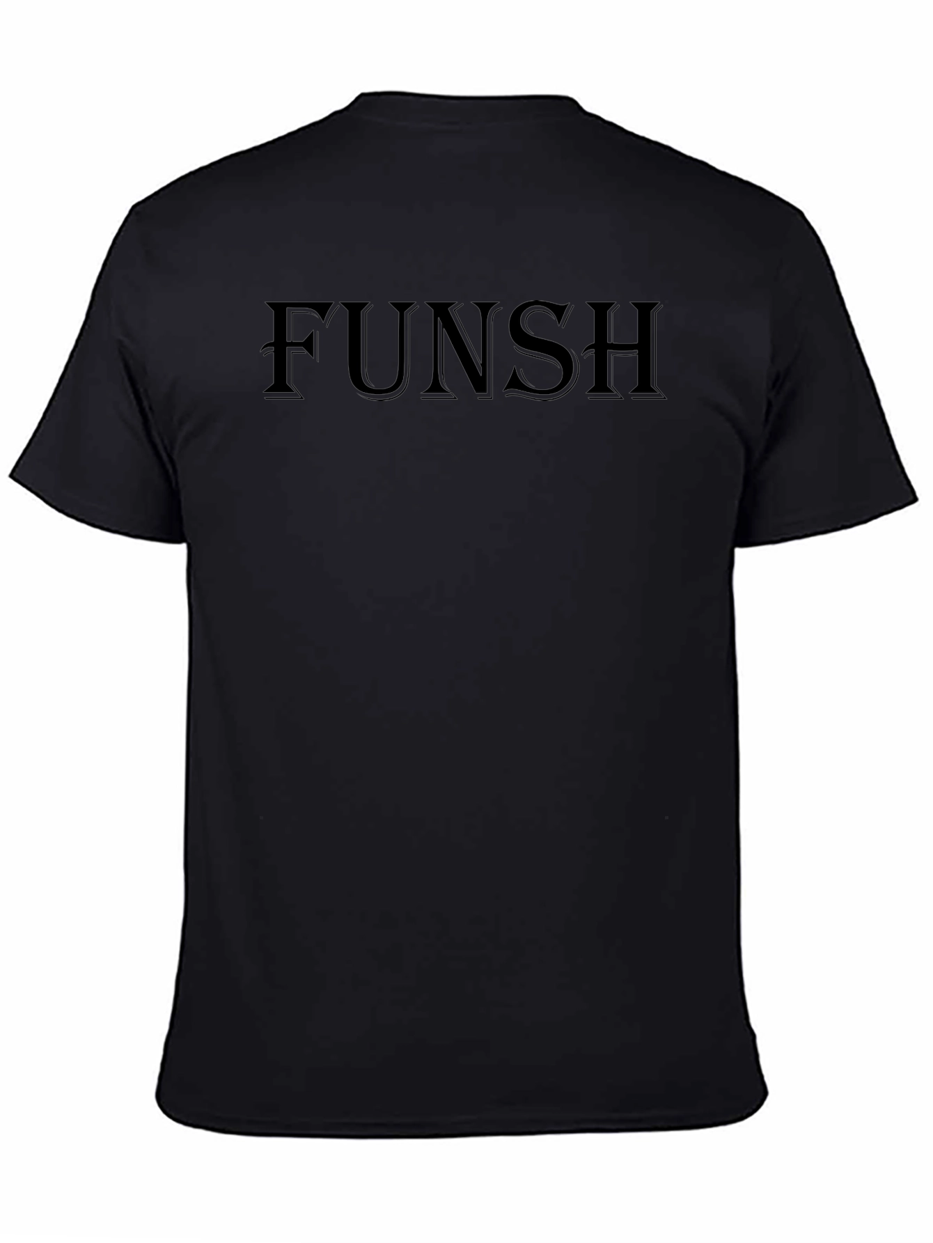 FUNSH Black Graphic Tee - Mens Fashion