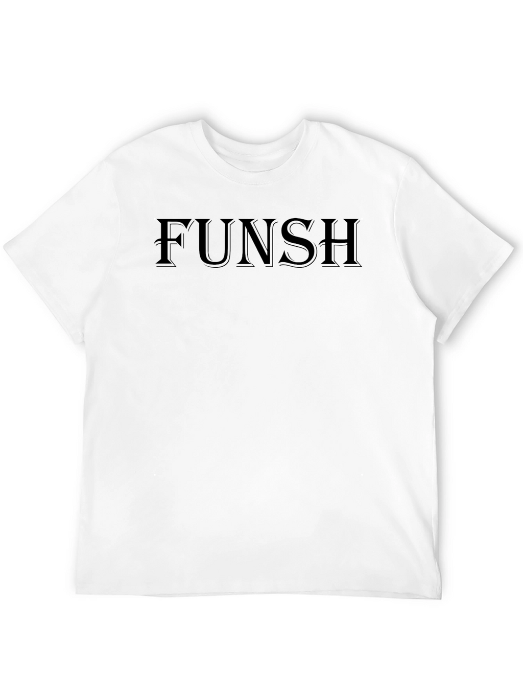 FUNSH Black Graphic Tee - Mens Fashion