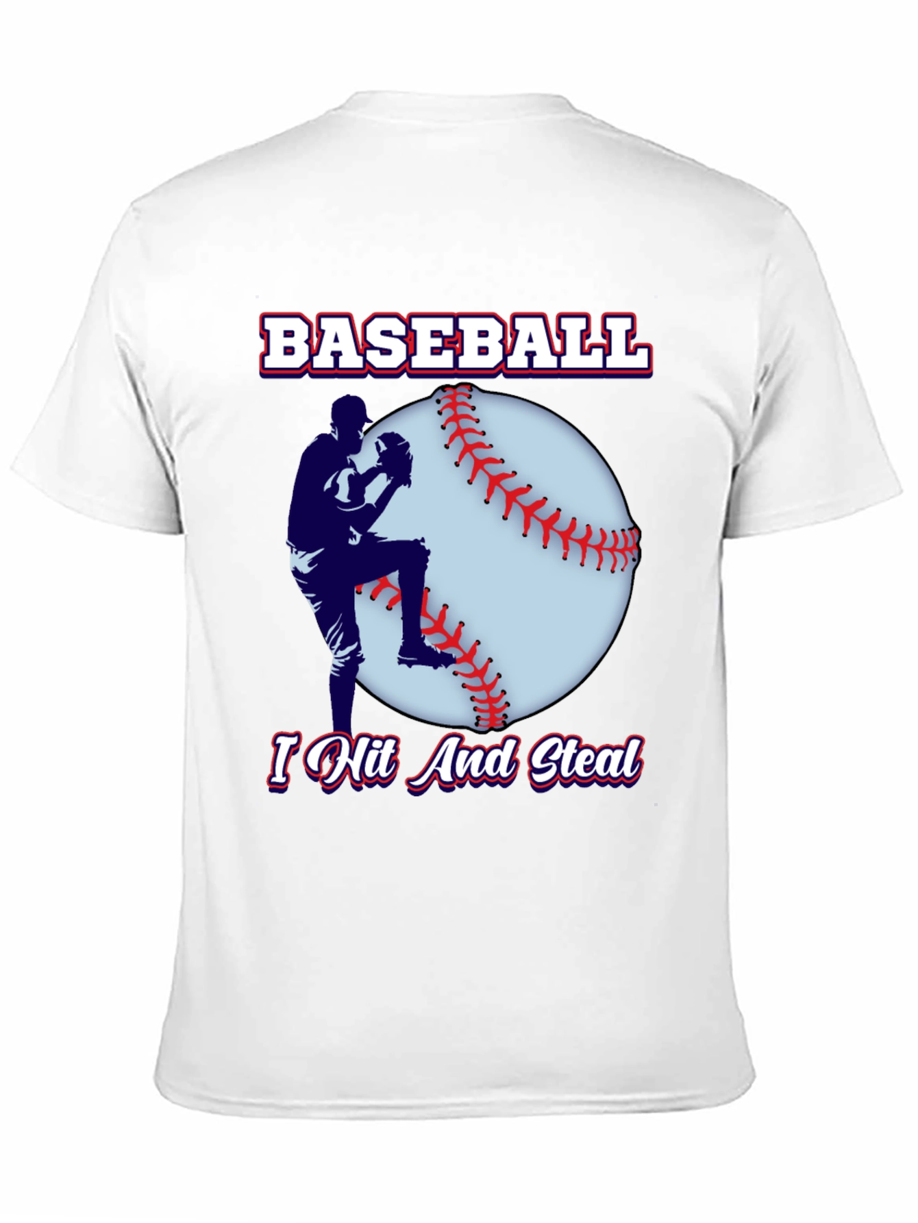 Baseball Player Black T-Shirt