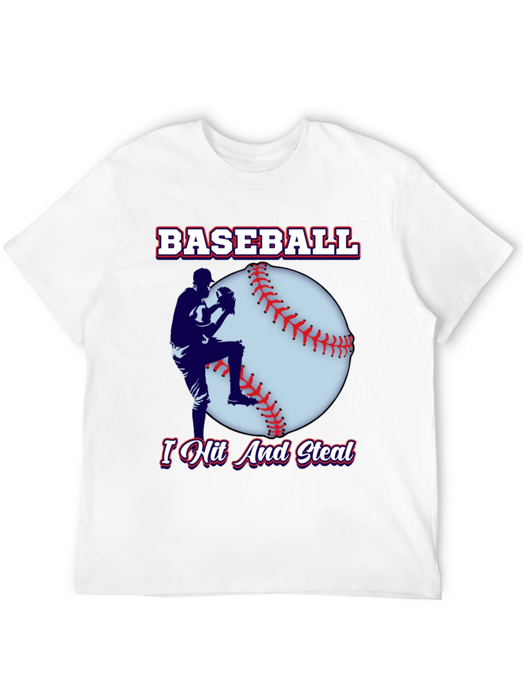 Baseball Player Black T-Shirt