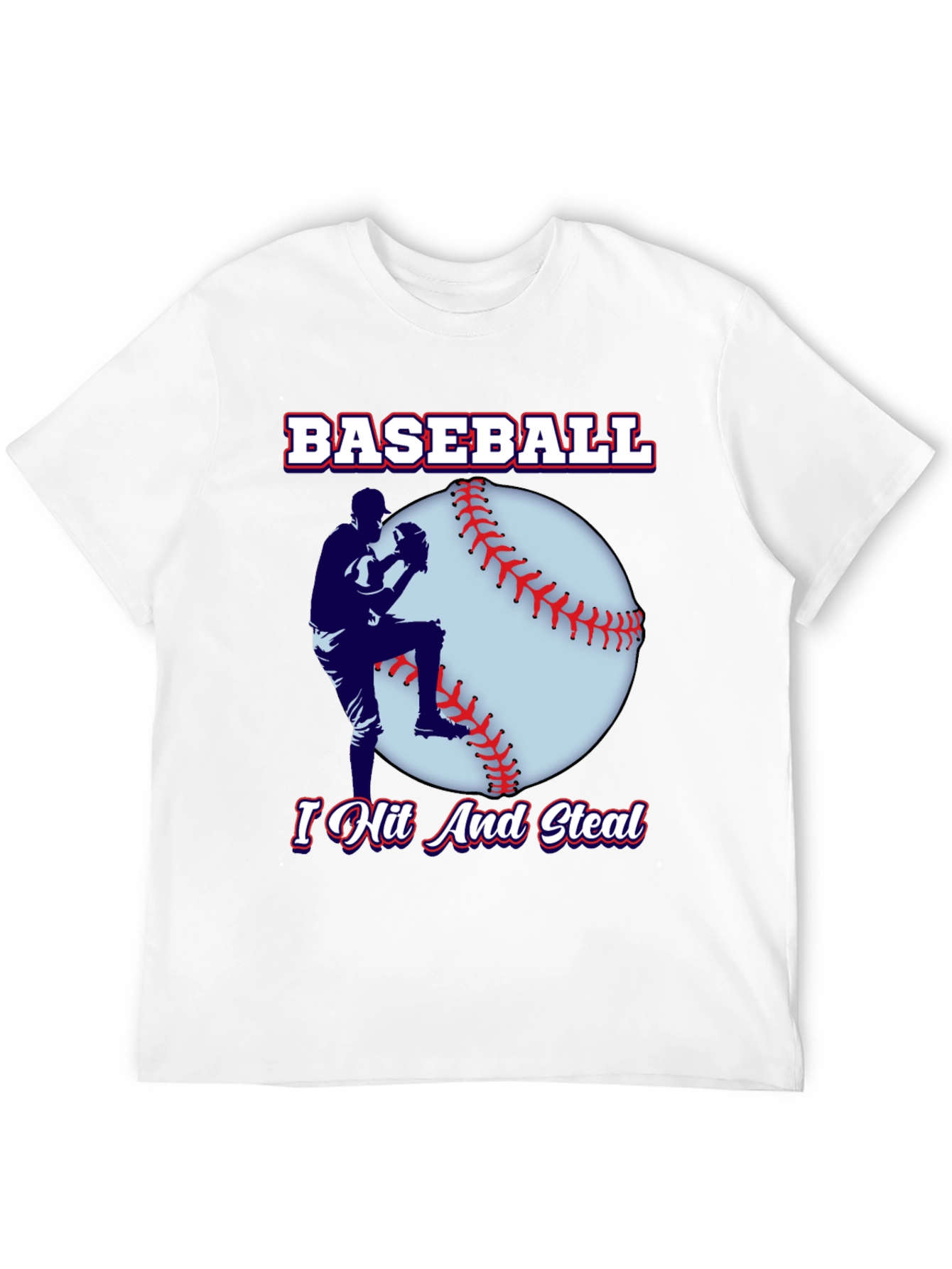 Baseball Player Black T-Shirt