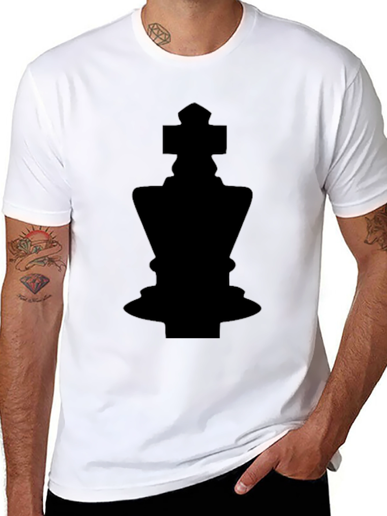 Chess King Graphic T-Shirt - Black Tee