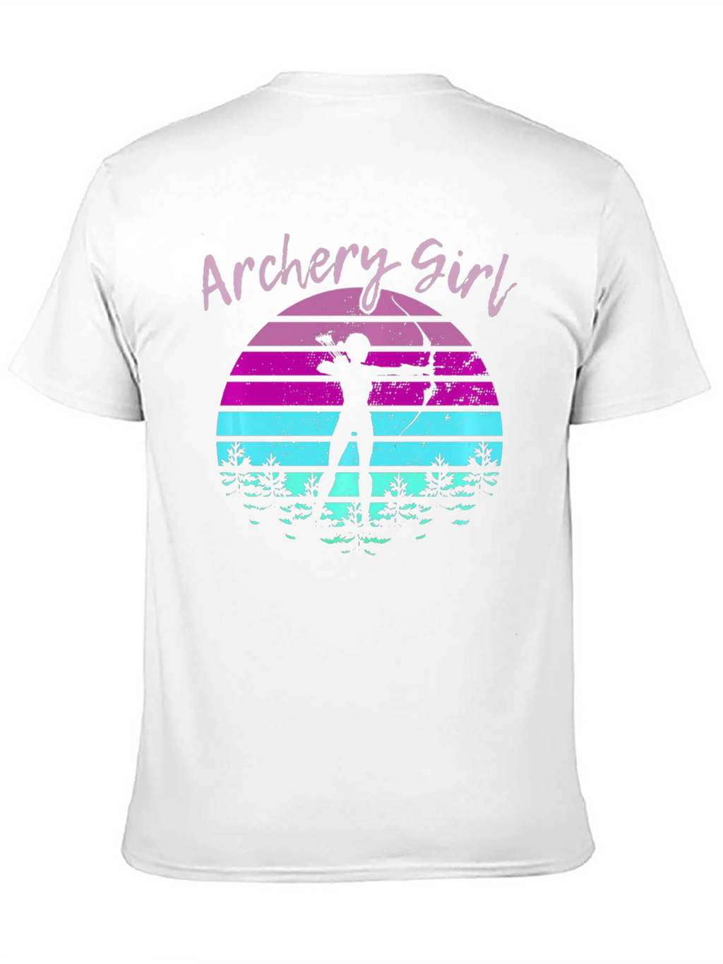 Archery Girl Sunset Black T-Shirt