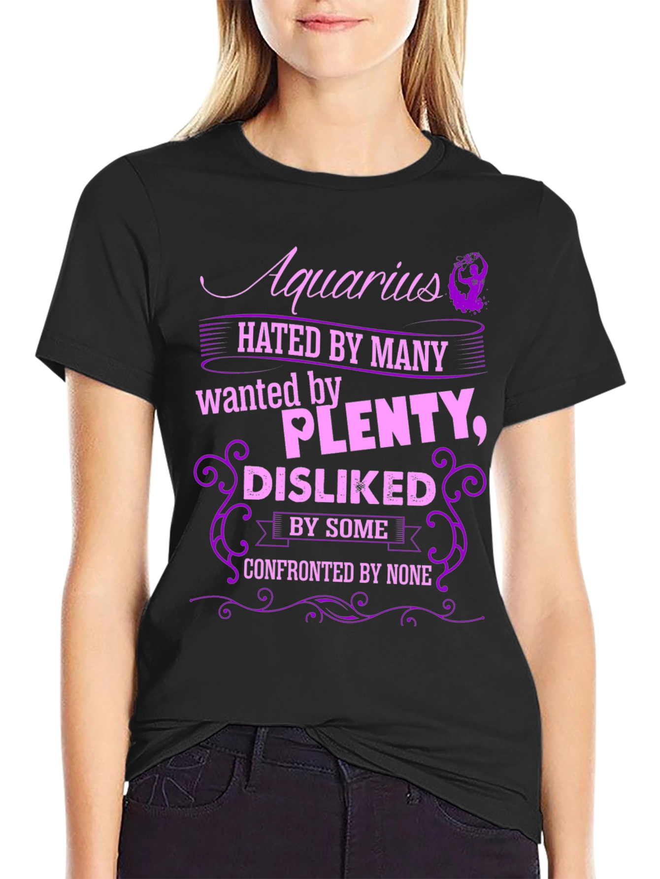 Aquarius Zodiac T-Shirt: Hated Wanted Disliked