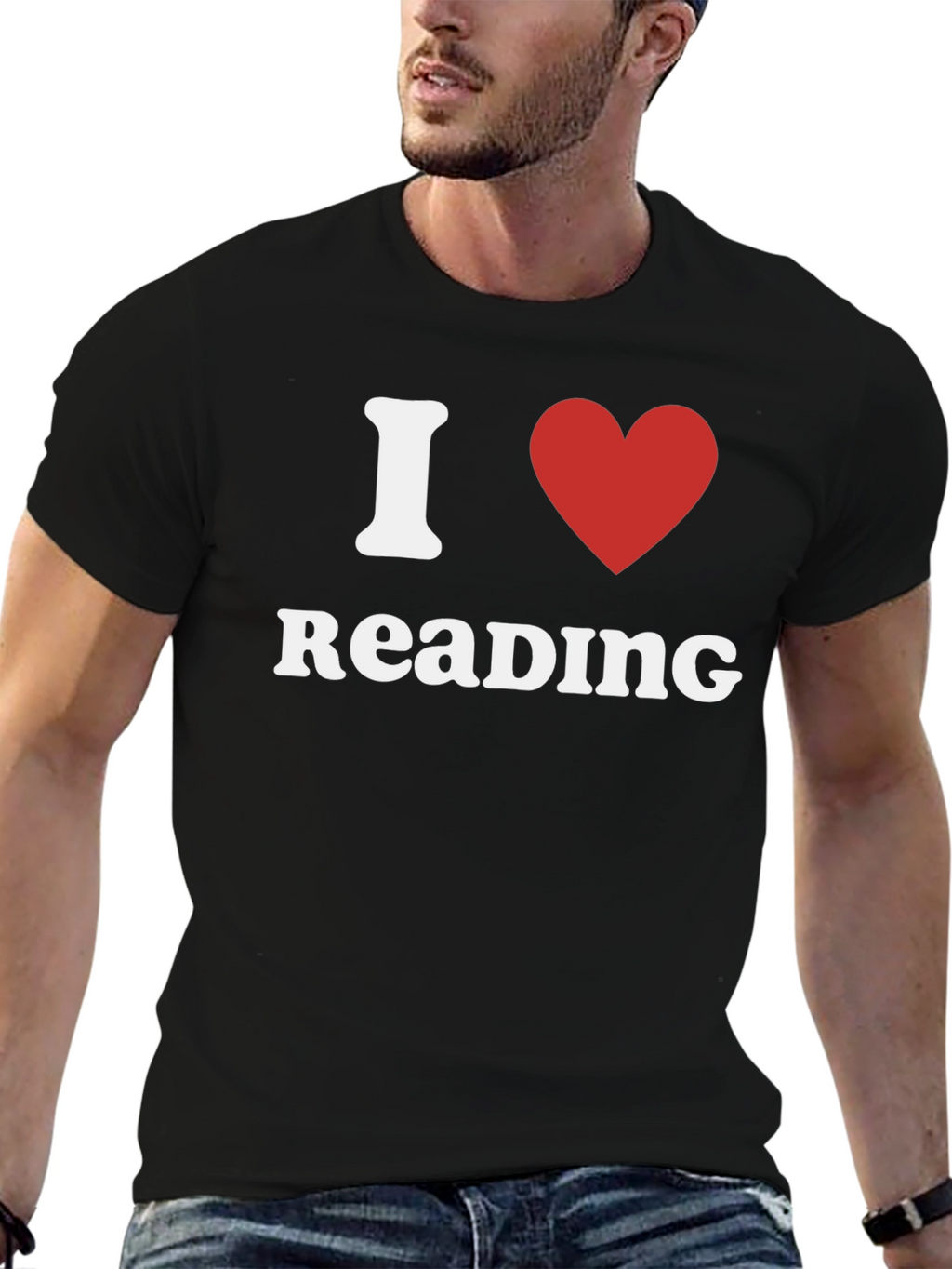 I Love Reading T-Shirt - Black Cotton Tee