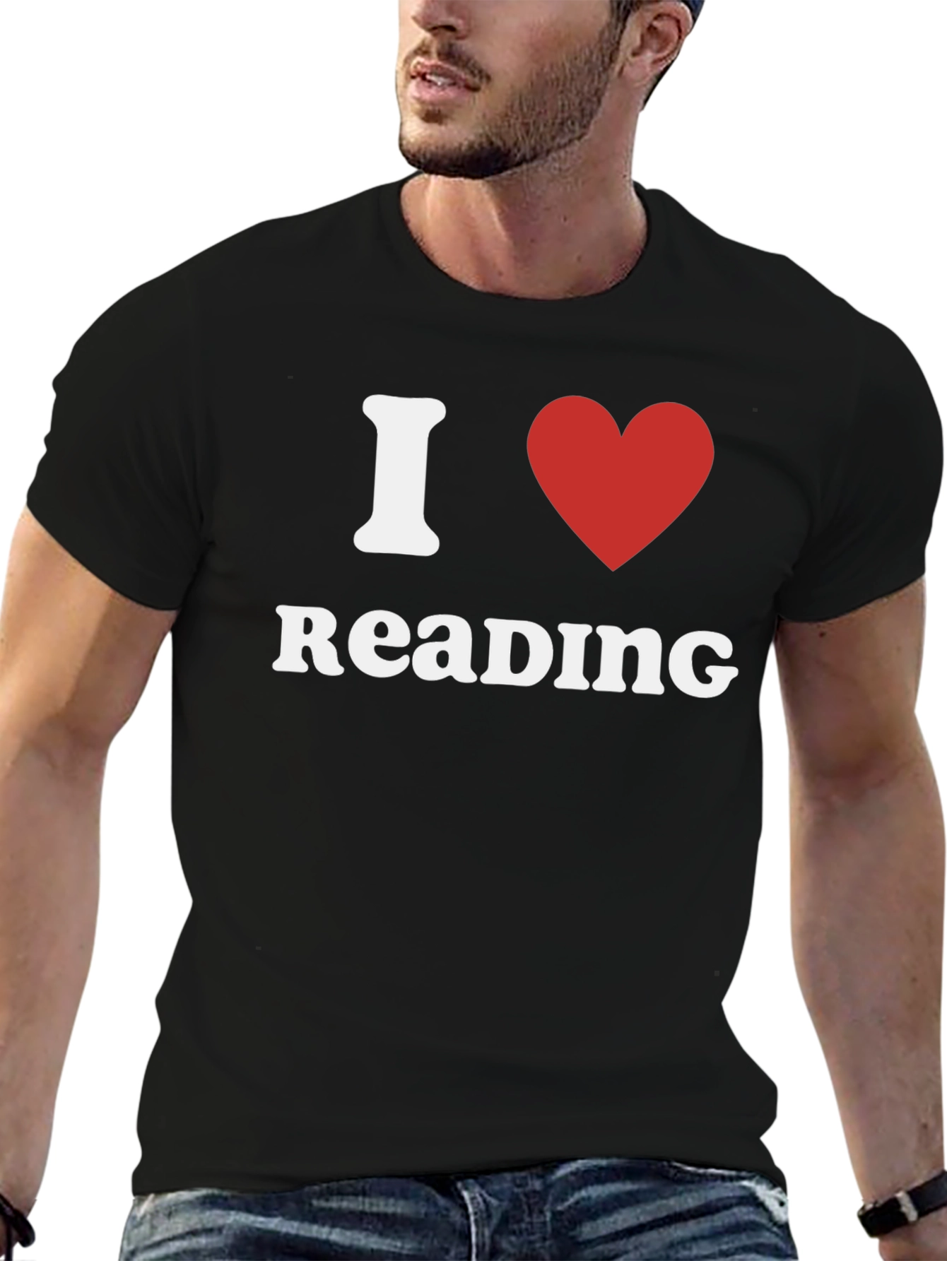 I Love Reading T-Shirt - Black Cotton Tee