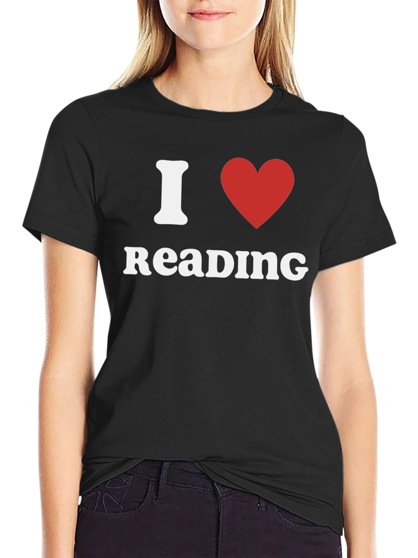 I Love Reading T-Shirt - Black Cotton Tee