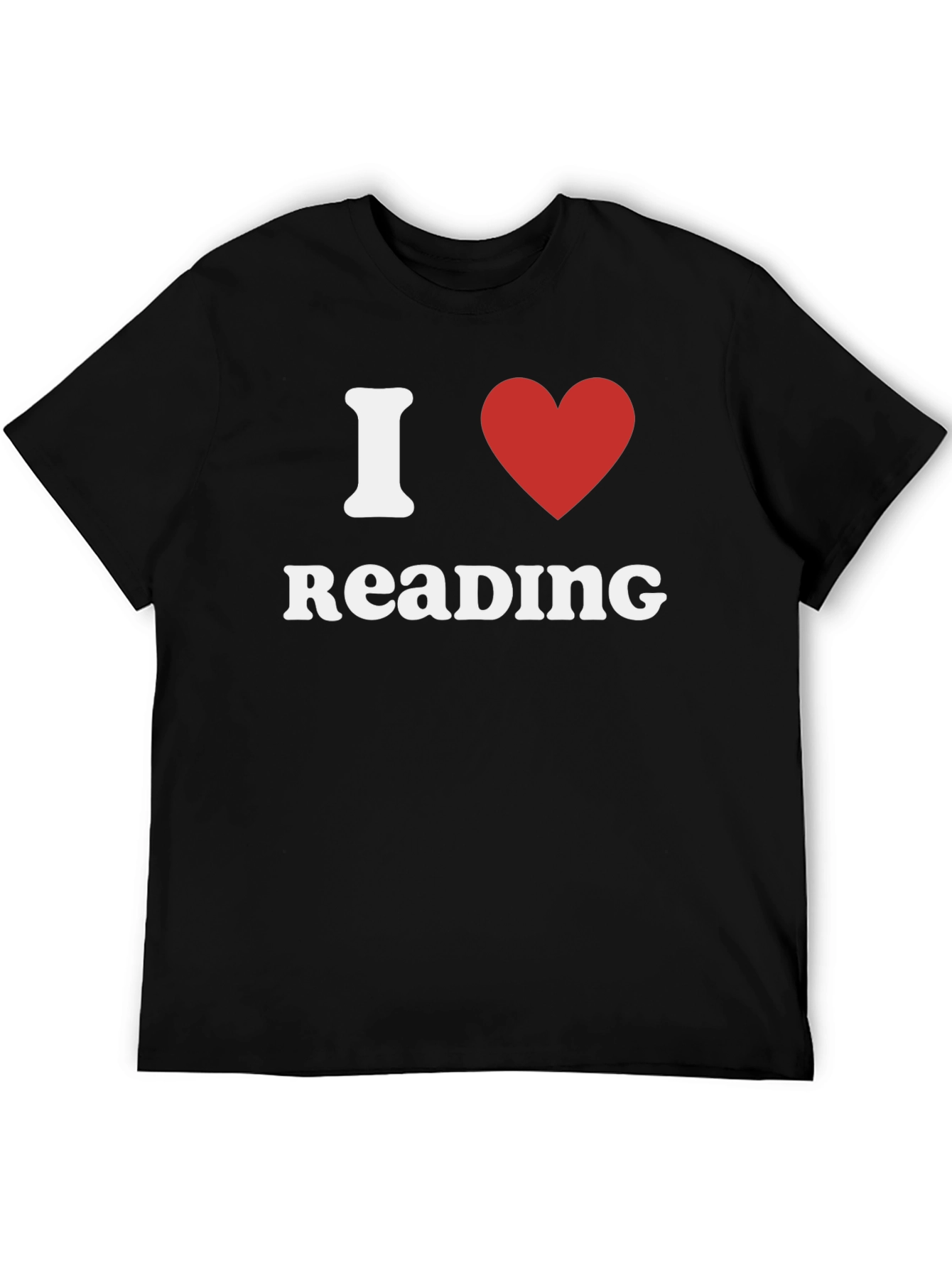 I Love Reading T-Shirt - Black Cotton Tee
