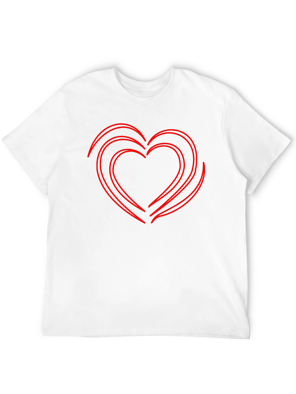 Red Heart Graphic Black T-Shirt