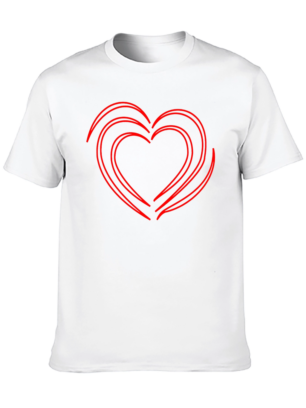 Red Heart Graphic Black T-Shirt