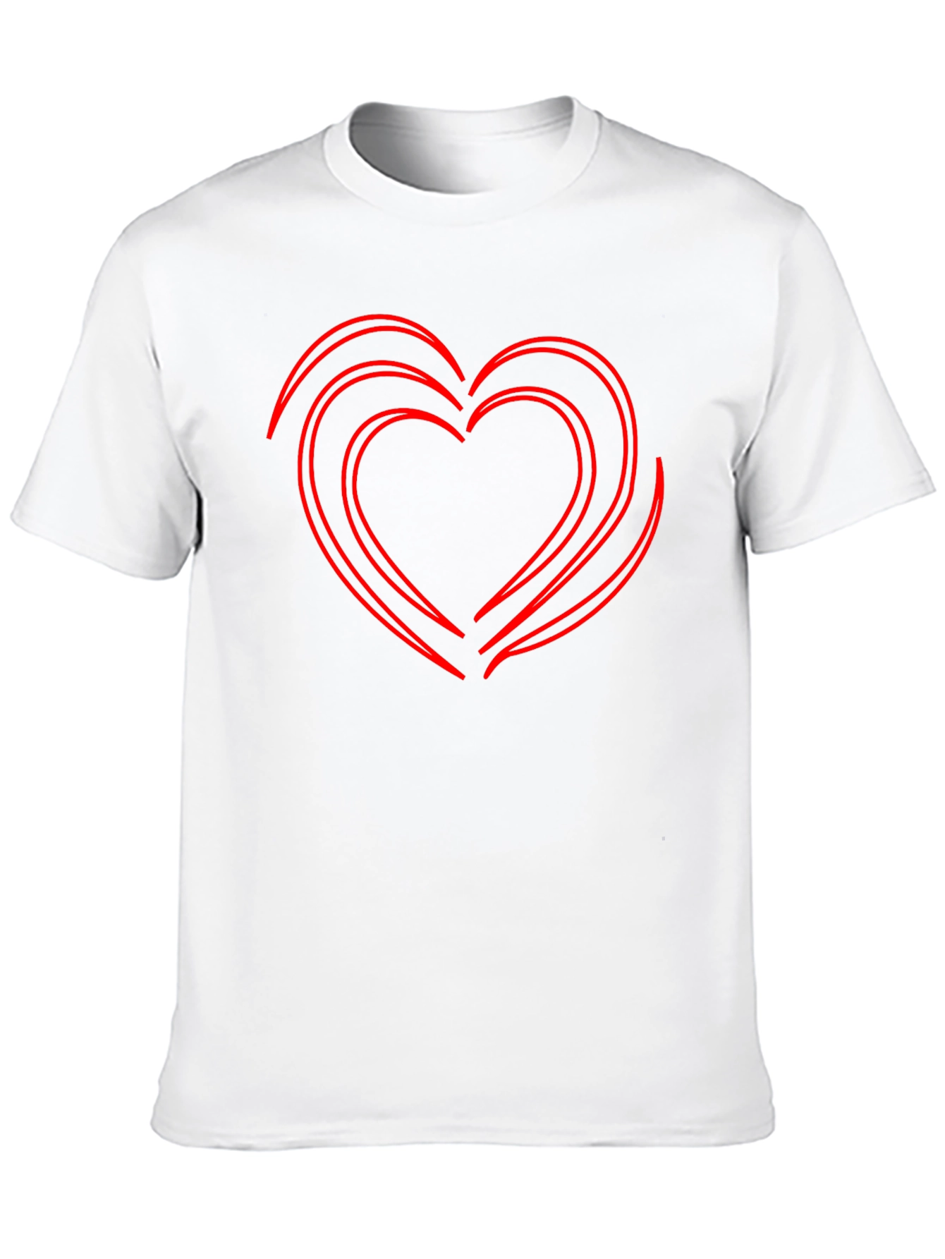 Red Heart Graphic Black T-Shirt