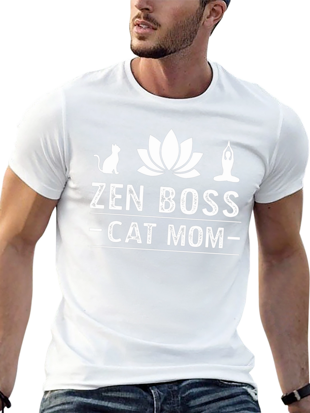Zen Boss Cat Mom Graphic Tee