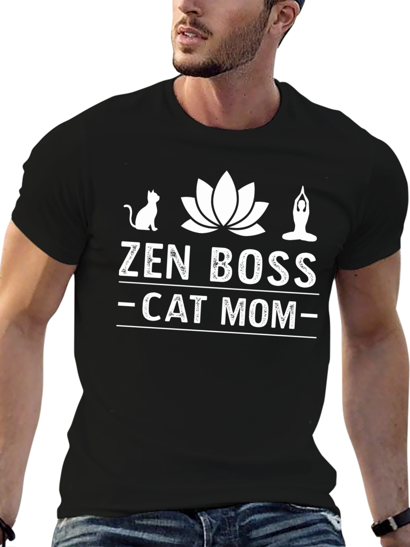 Zen Boss Cat Mom Graphic Tee