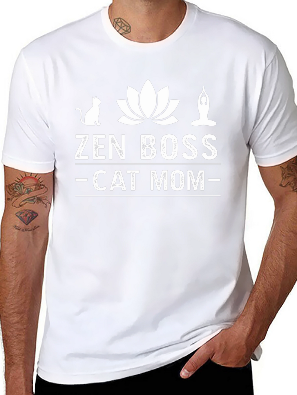 Zen Boss Cat Mom Graphic Tee