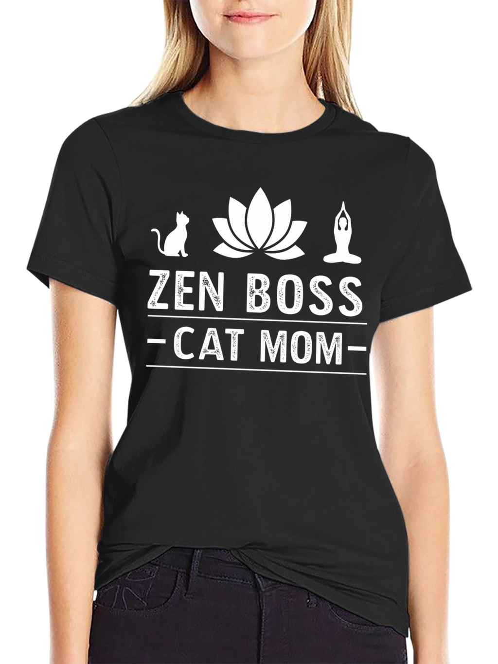 Zen Boss Cat Mom Graphic Tee