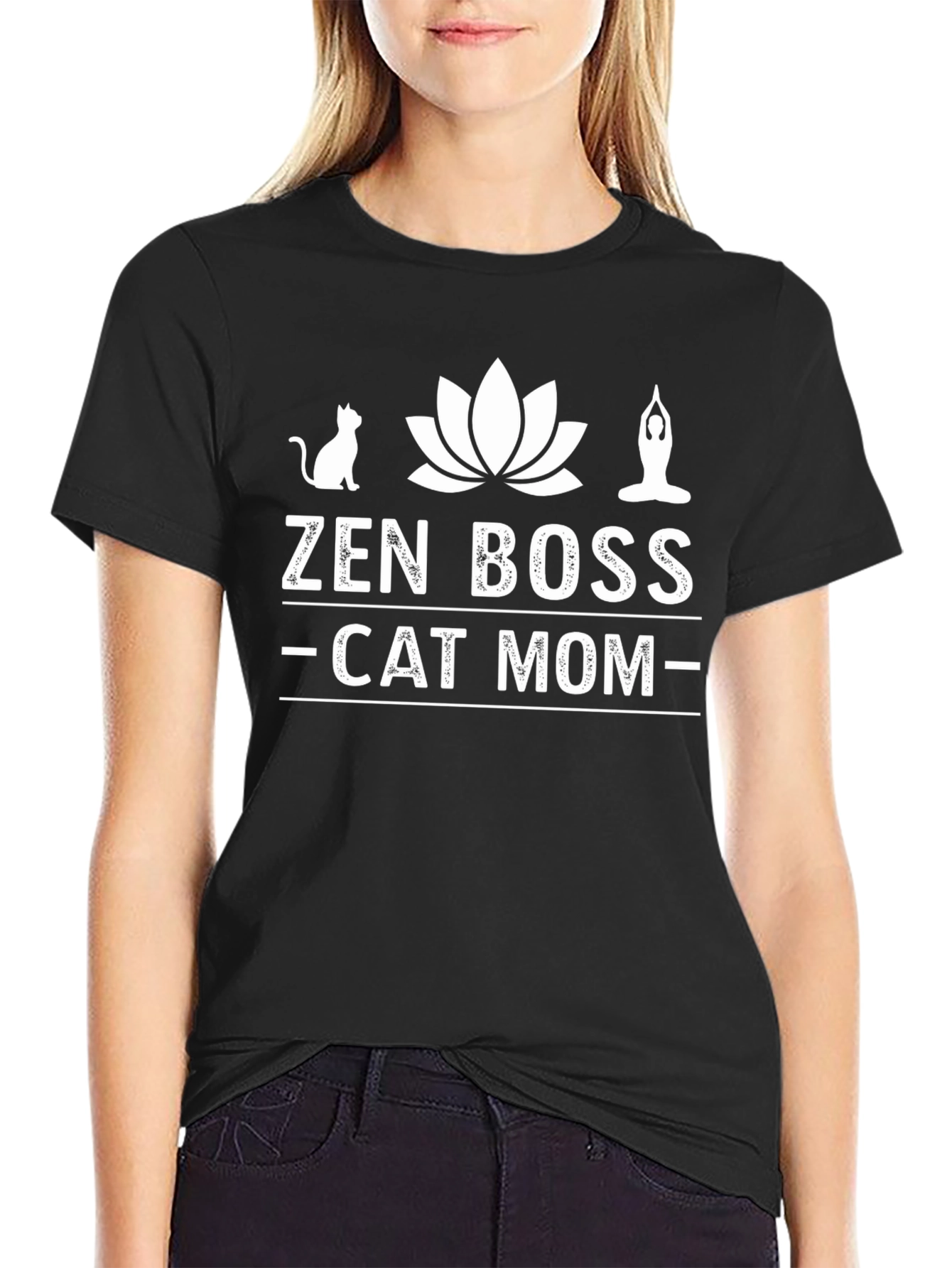 Zen Boss Cat Mom Graphic Tee
