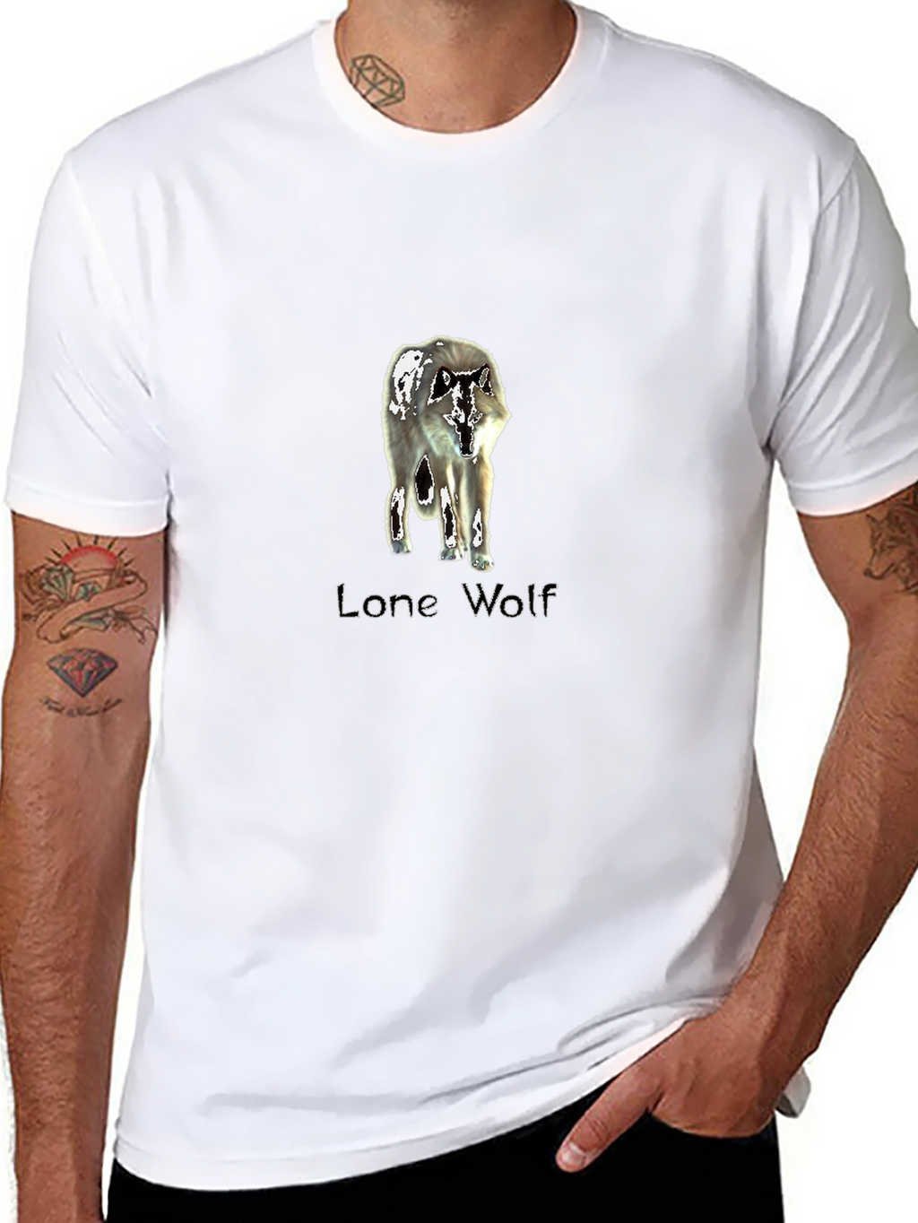 Lone Wolf Graphic T-Shirt - Black