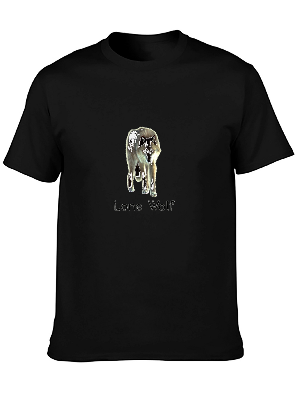 Lone Wolf Graphic T-Shirt - Black