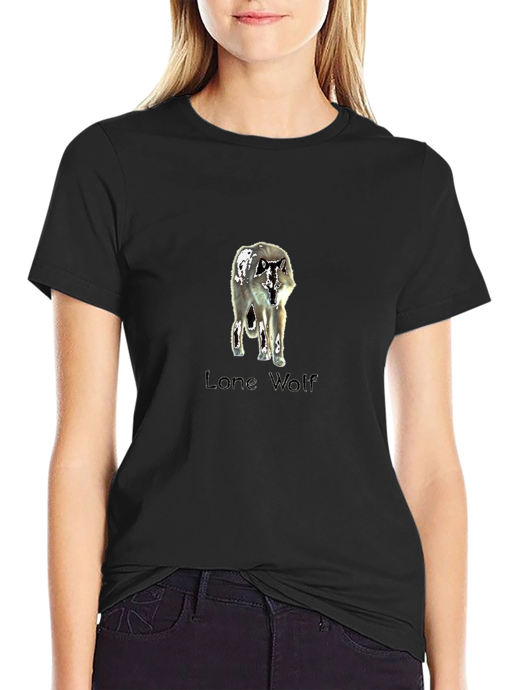 Lone Wolf Graphic T-Shirt - Black