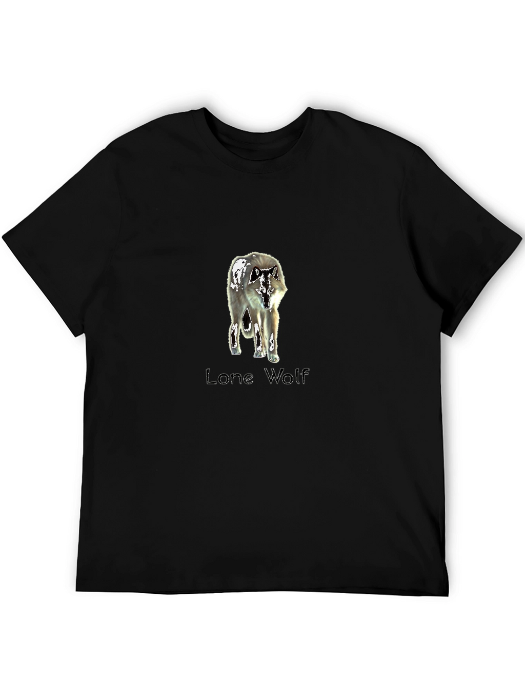 Lone Wolf Graphic T-Shirt - Black