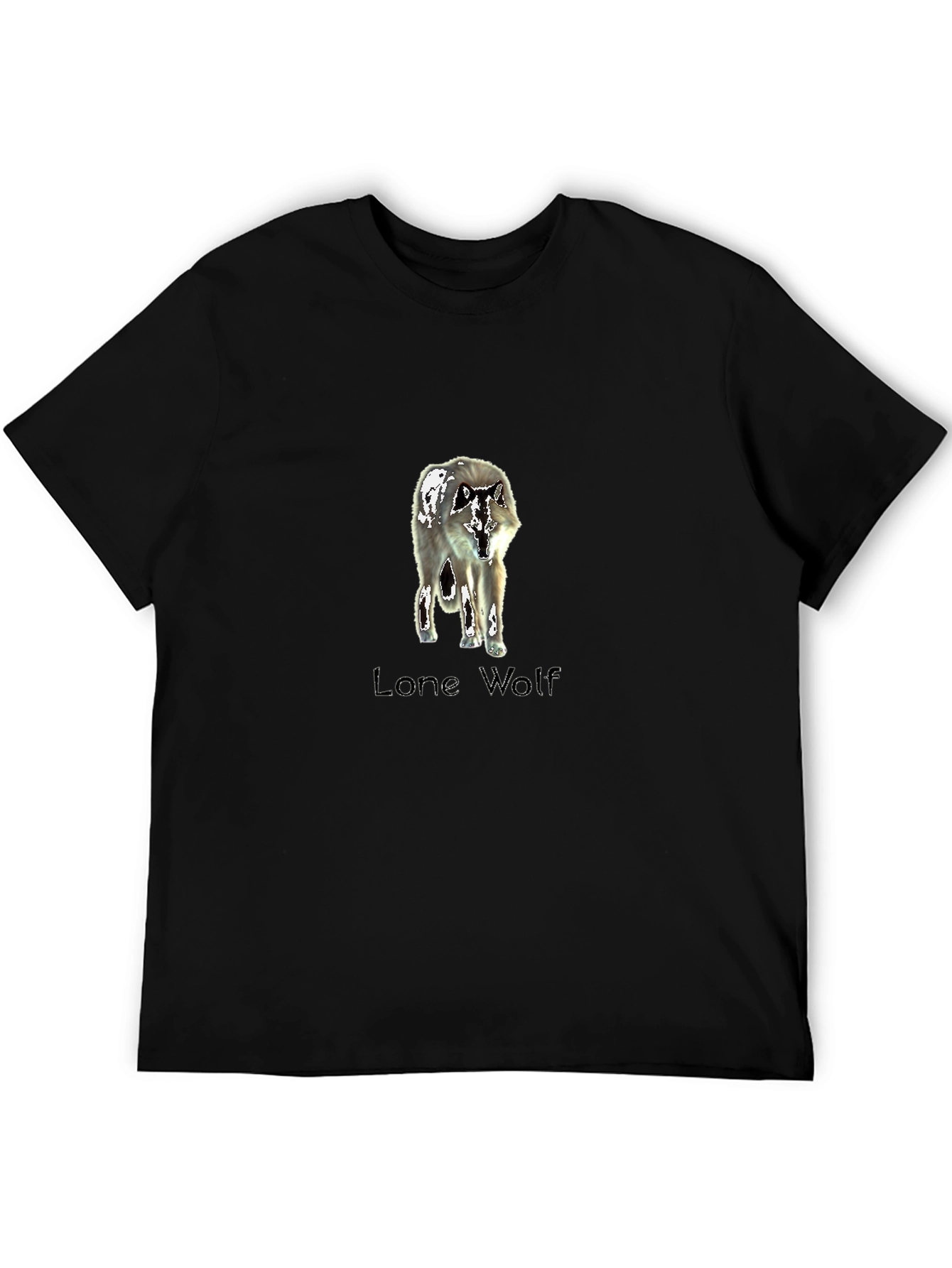 Lone Wolf Graphic T-Shirt - Black