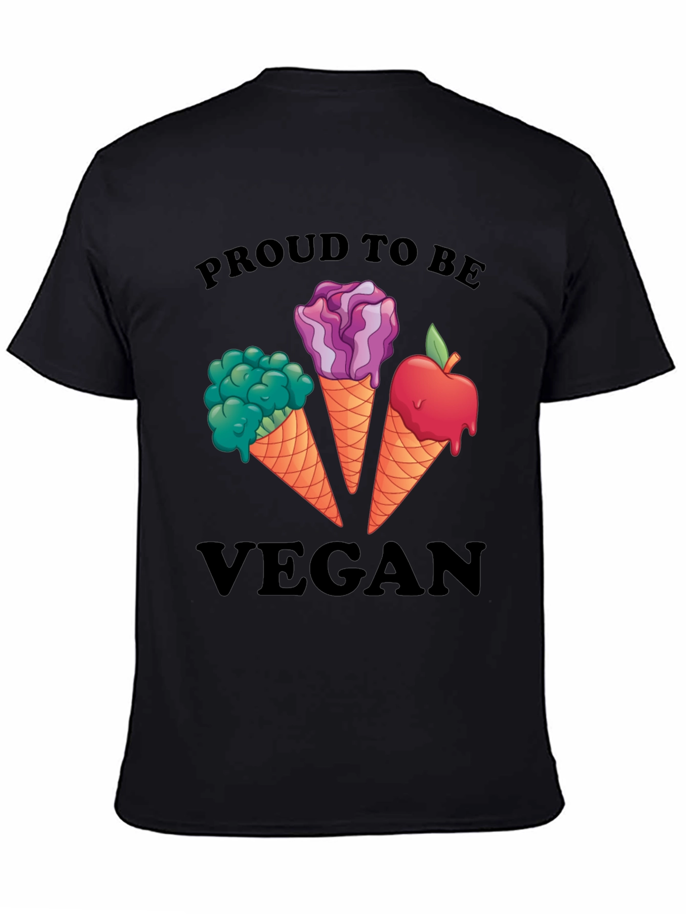 Proud Vegan T-Shirt with Unique Vegan Ice Cream Design