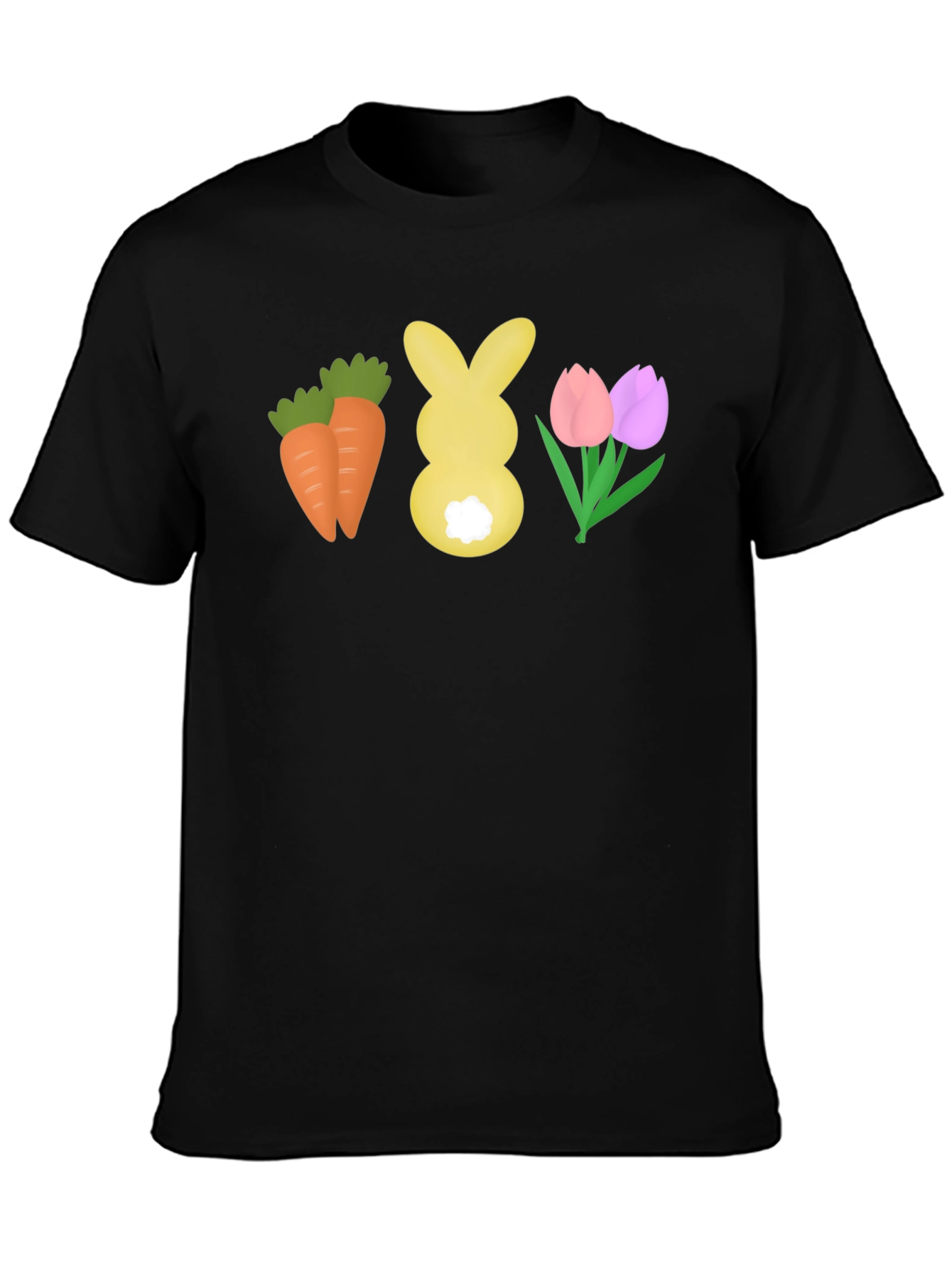 Easter Carrots Bunny Tulips T-Shirt