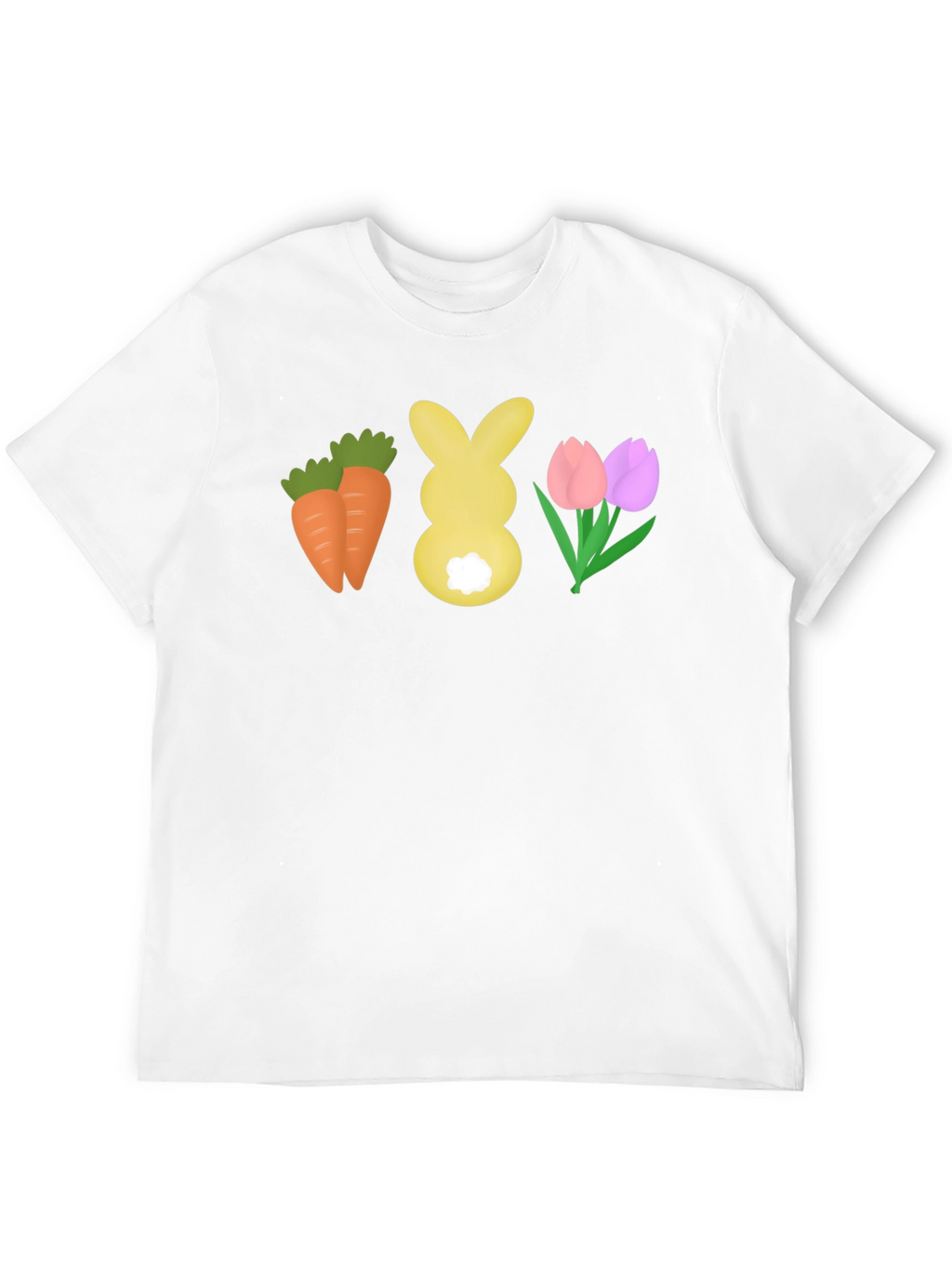 Easter Carrots Bunny Tulips T-Shirt