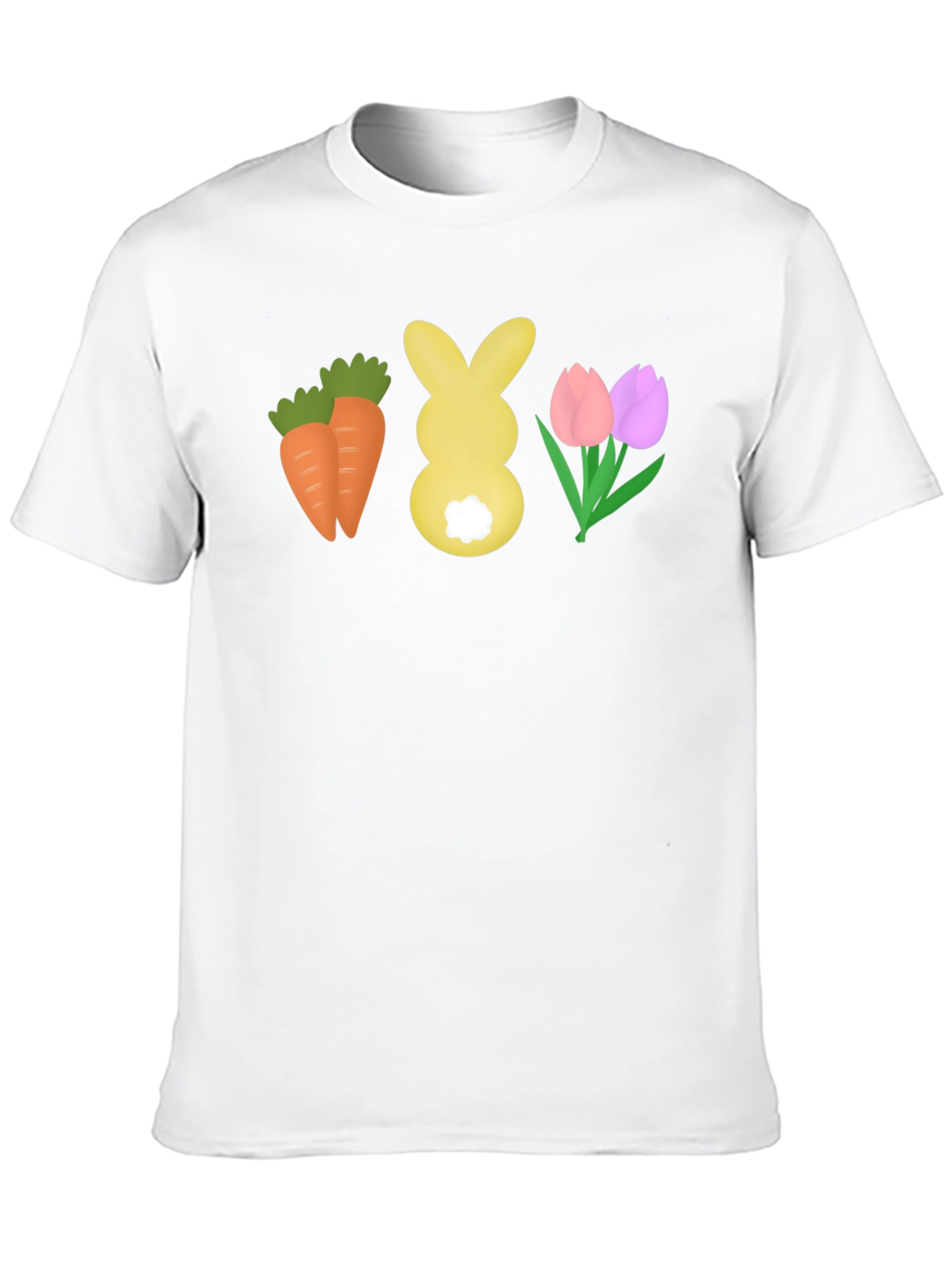 Easter Carrots Bunny Tulips T-Shirt