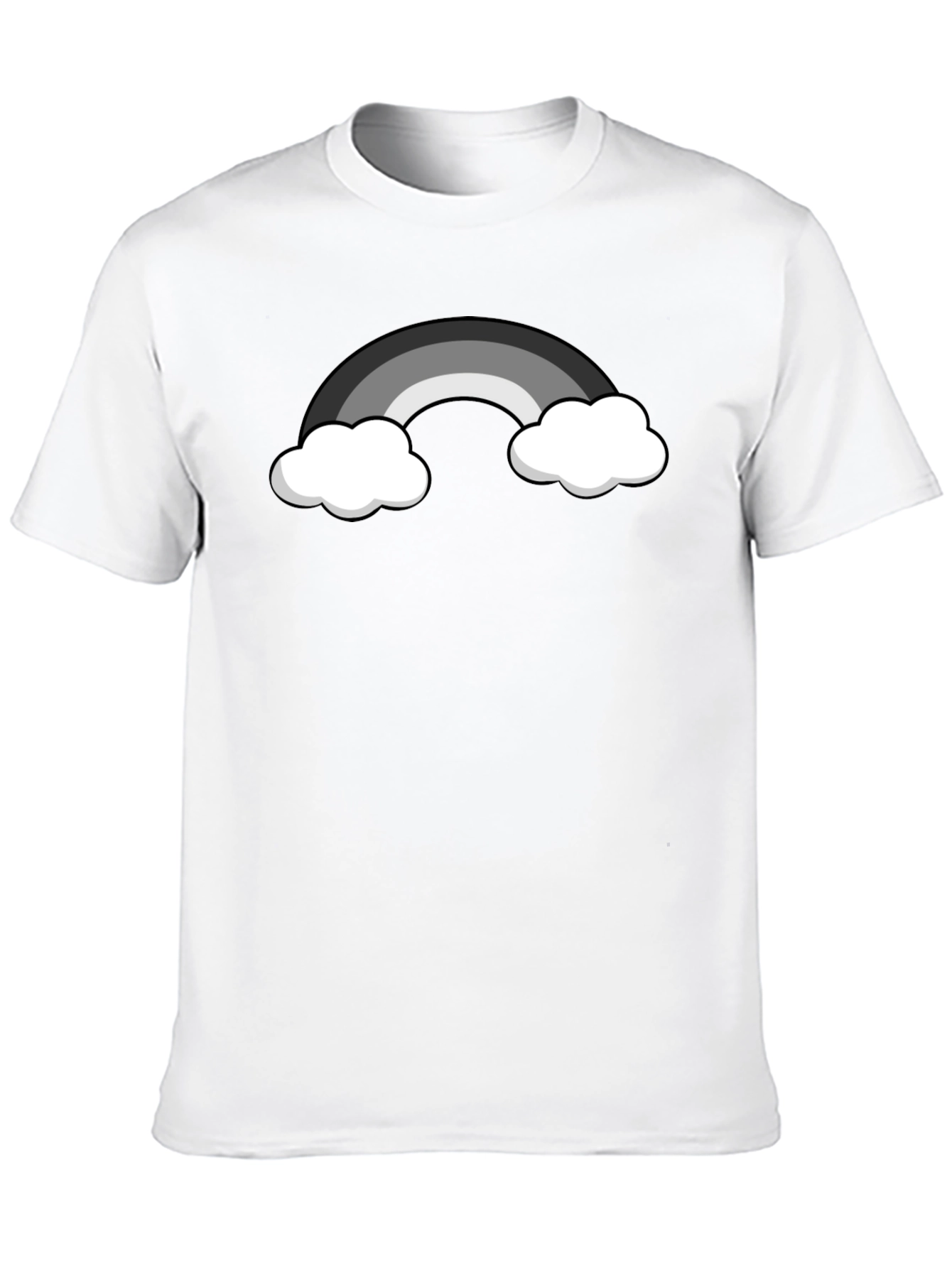 Monochrome Rainbow Graphic T-Shirt