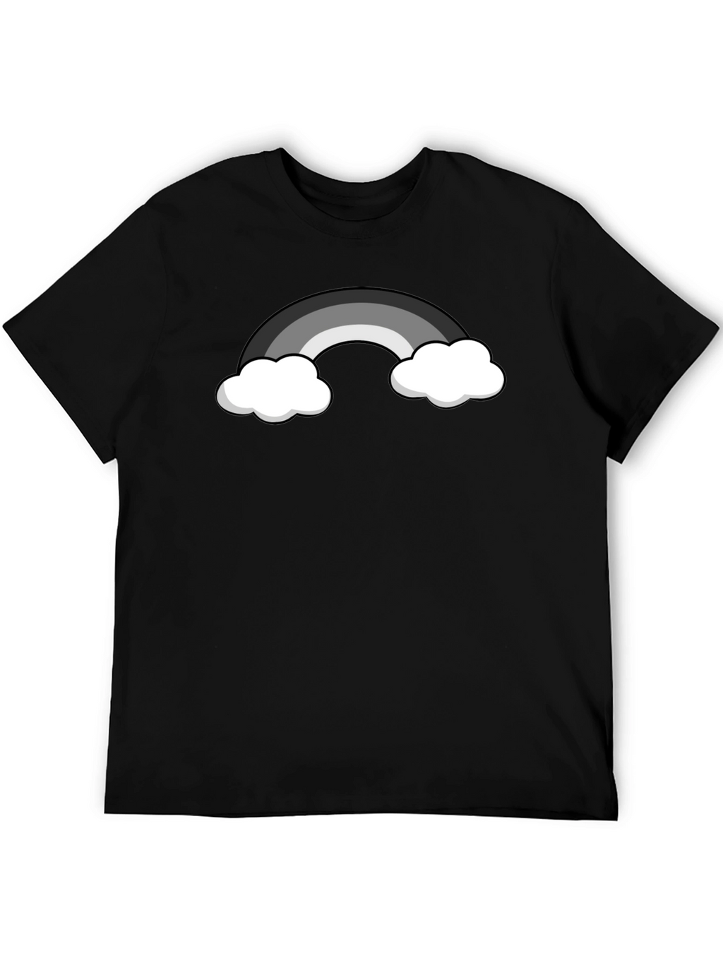 Monochrome Rainbow Graphic T-Shirt