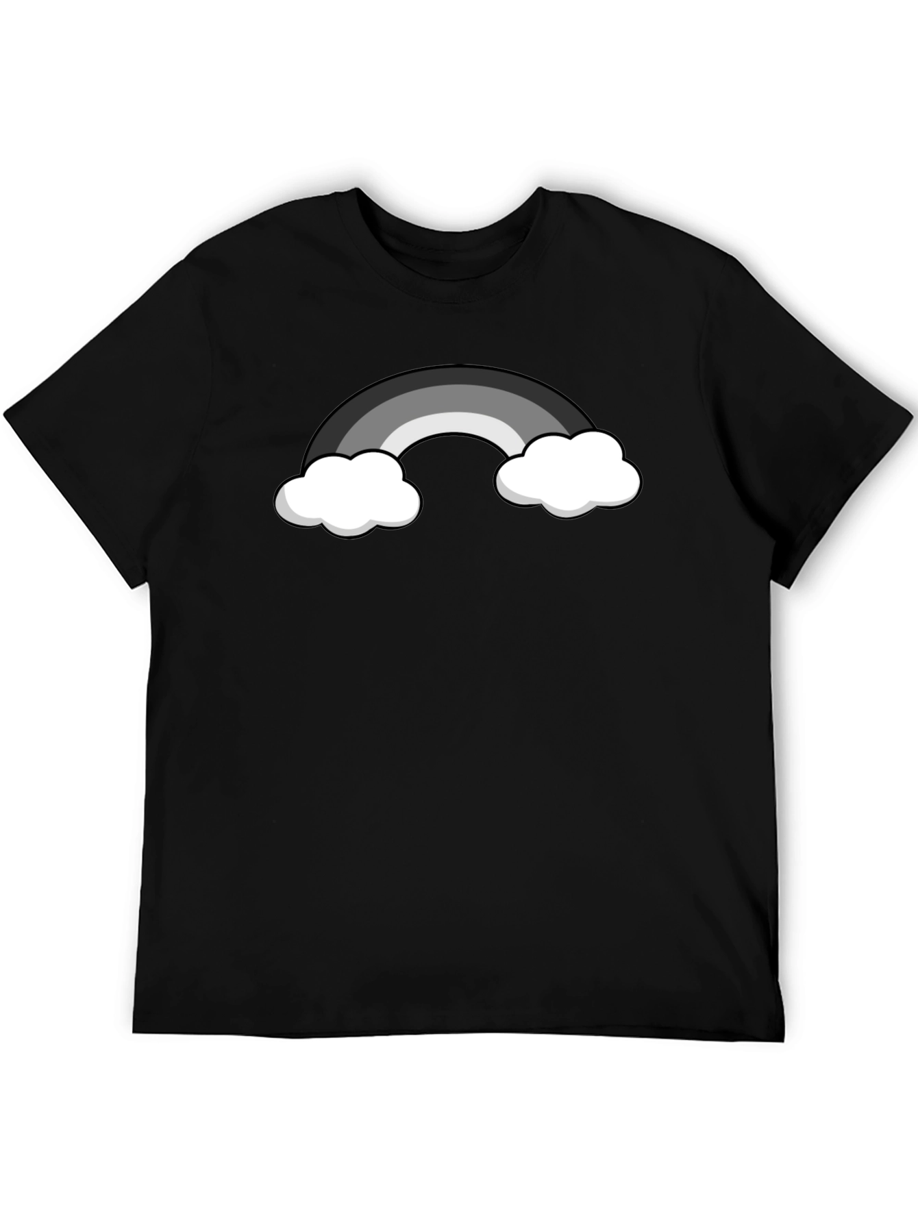 Monochrome Rainbow Graphic T-Shirt