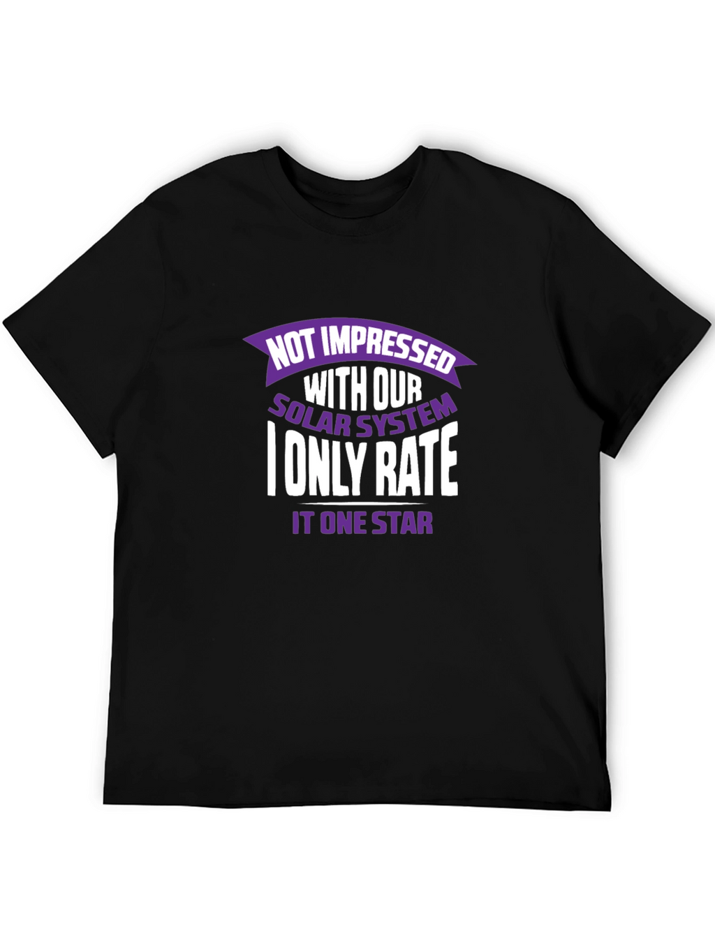 Not Impressed Solar System Graphic T-Shirt