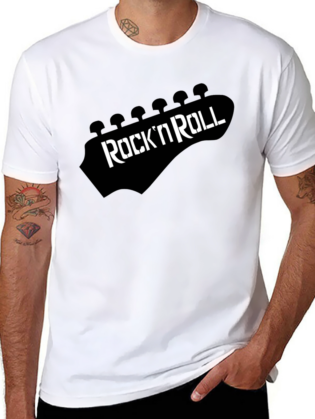 Rock N Roll Guitar Head T-Shirt