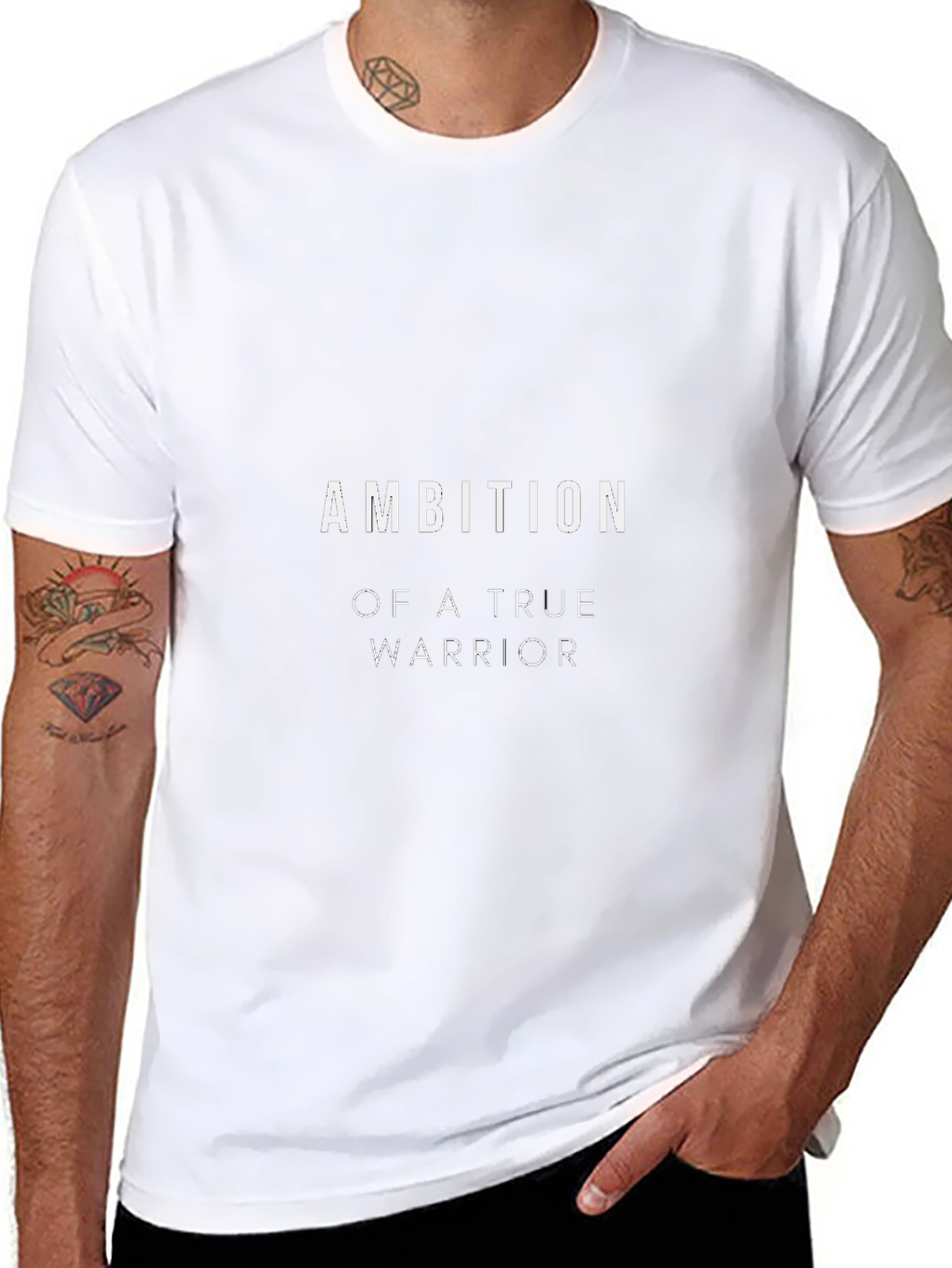 Ambition of a True Warrior Black T-Shirt