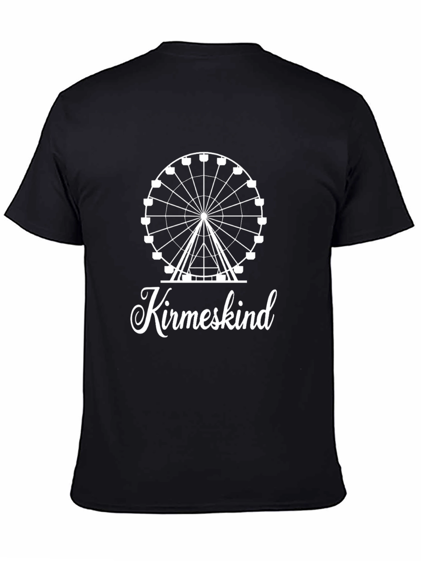 Kirmeskind Ferris Wheel Graphic Tee - Black Cotton T-Shirt