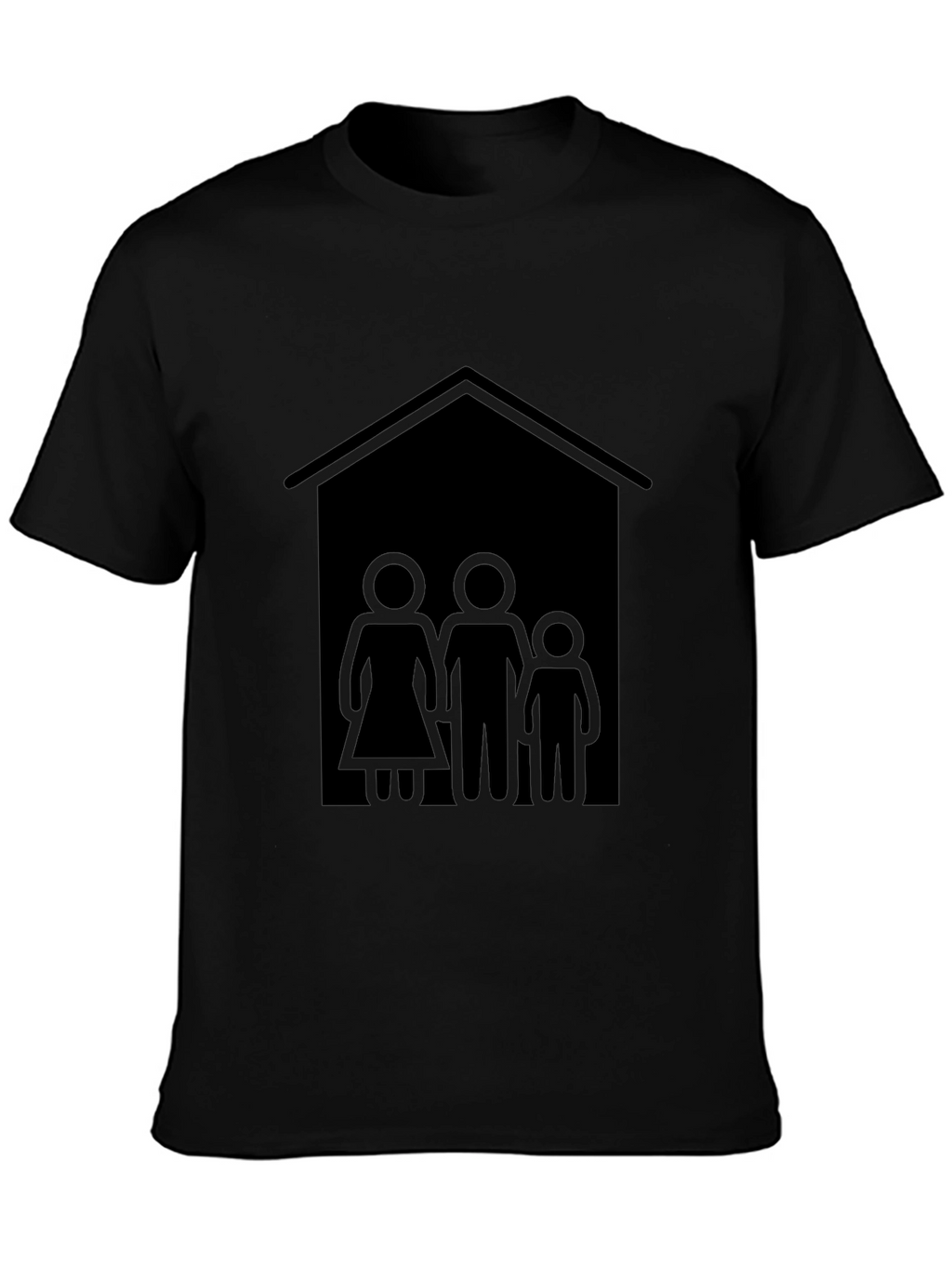 Family House T-Shirt - Black Tee